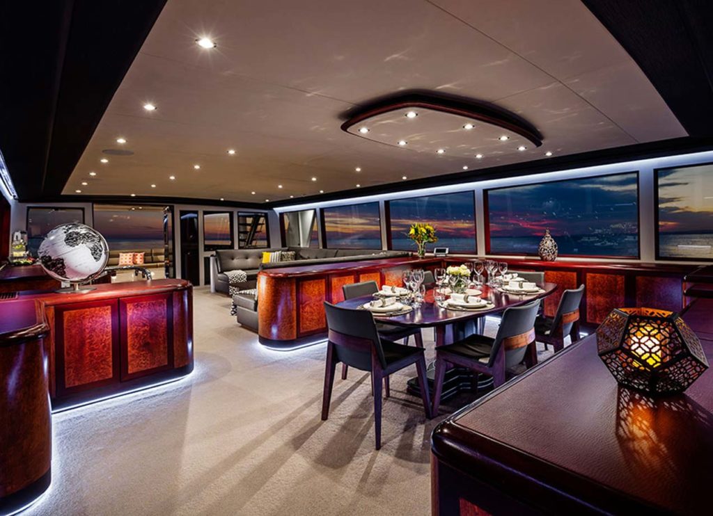 YOTSPACE superyacht voyages - Corroboree - Dining - Saloon