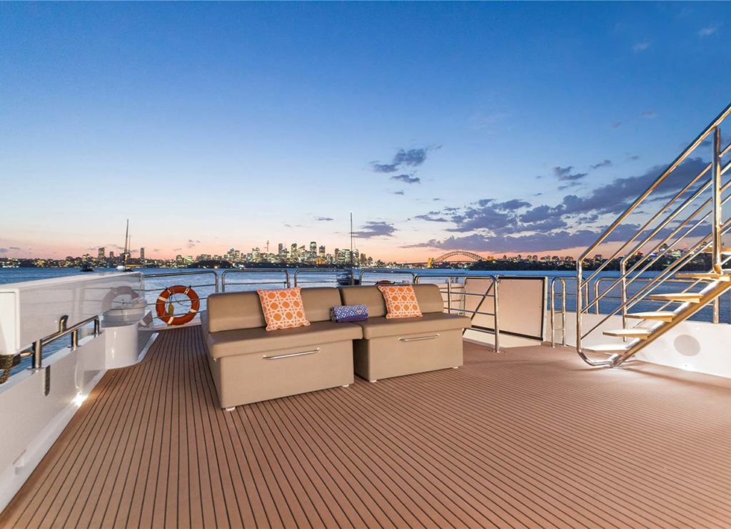 YOTSPACE superyacht voyages - Corroborree upper deck