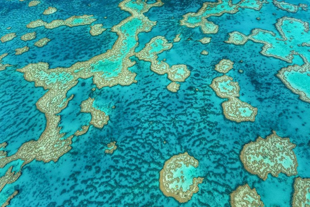 YOTSPACE - Superyacht Voyages - Aerial View Whitsunday Reefs