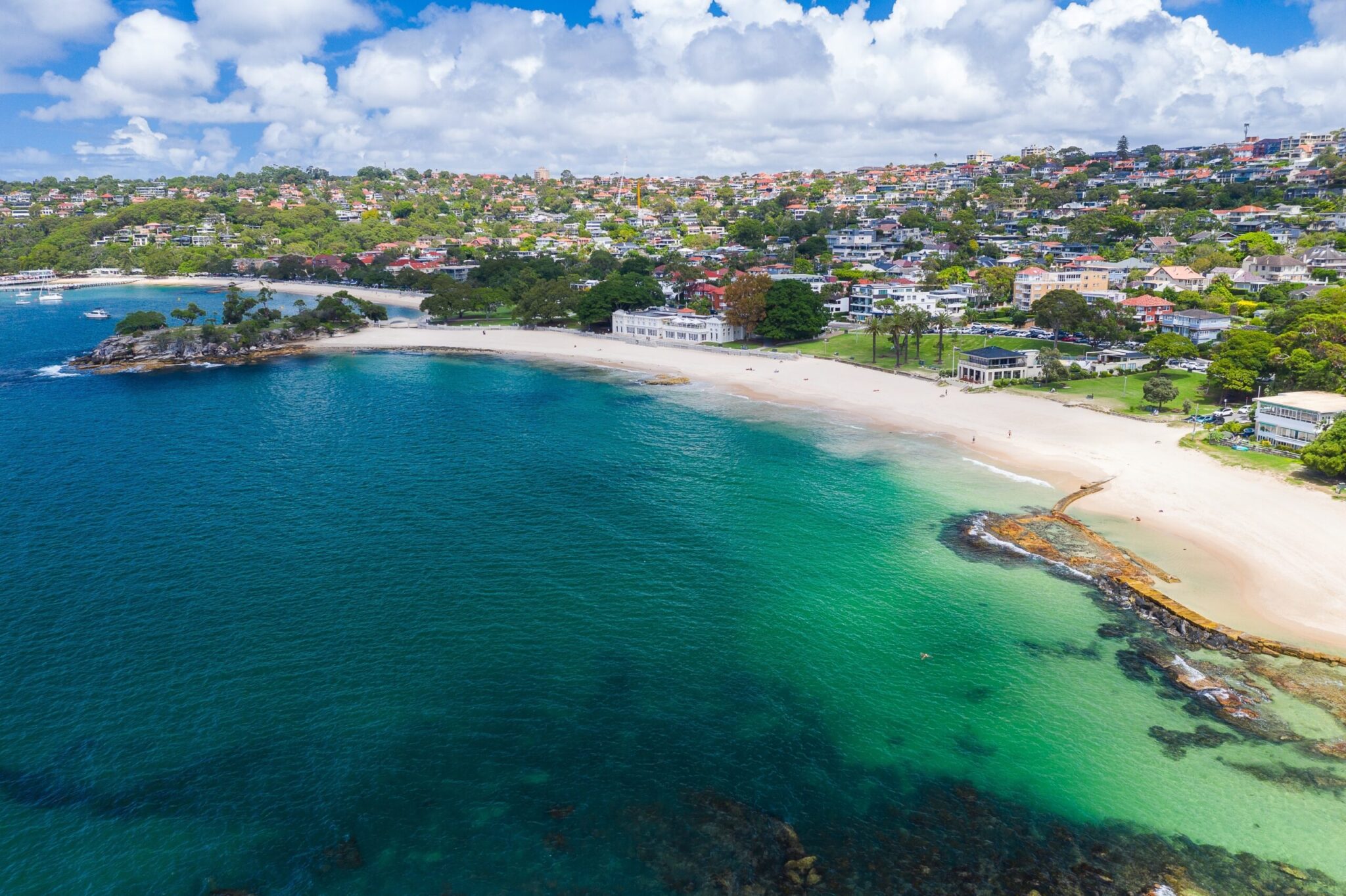 Balmoral,Beach,In,Mosman,And,Rocky,Point,Island,In,Sydney