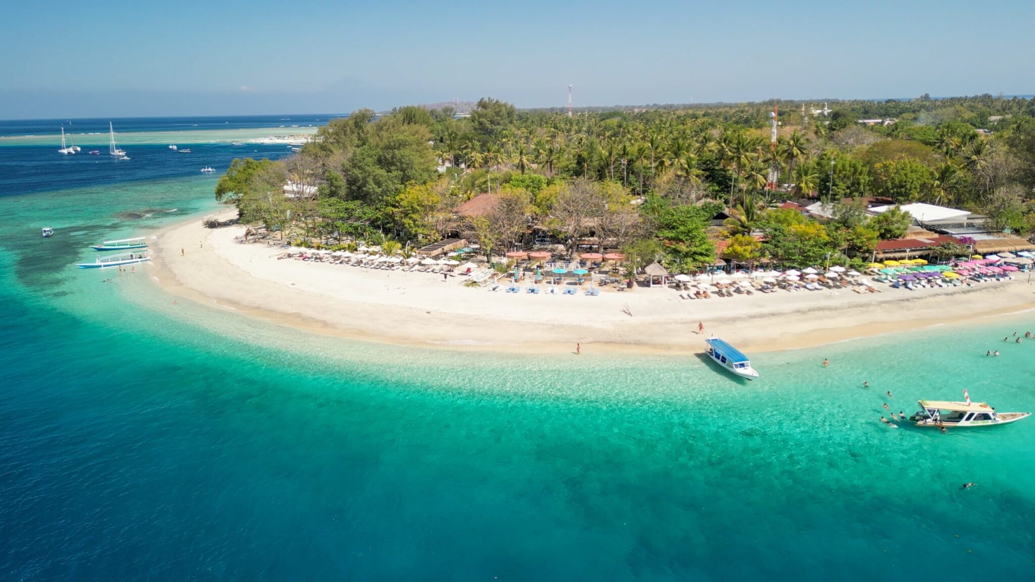 Amazing,Aerial,View,Of,Gili,Air,Coastline,On,A,Sunny