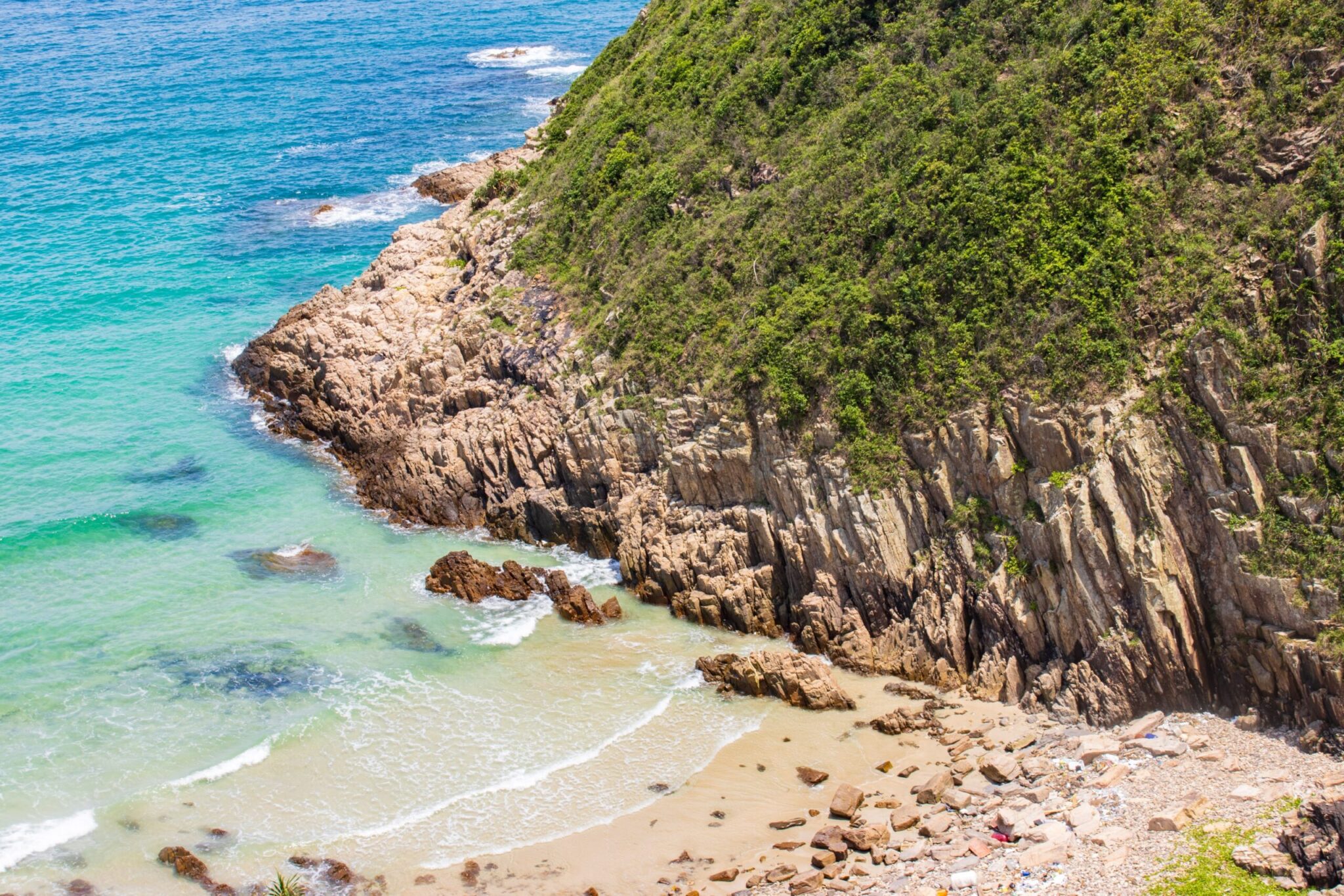 Scenic,View,Of,Ham,Tin,Wan,Beach,And,Cliffs,In