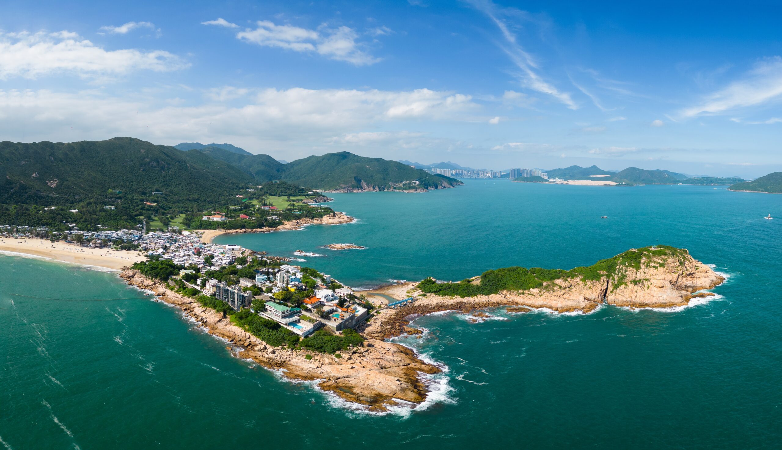 Shek,O,,Hong,Kong:,Aerial,Drone,Footage,Of,The,Idyllic