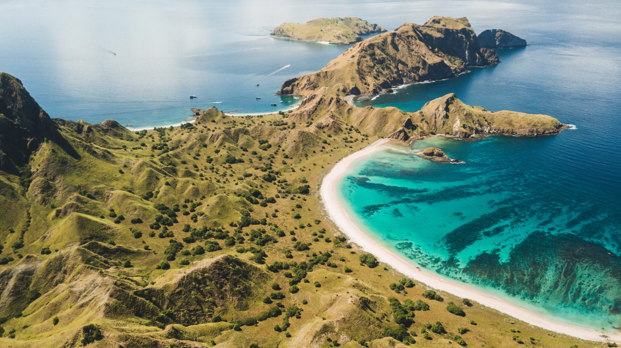 Aerial,Panoramic,View,Of,Padar,Island,In,Komodo,National,Park,