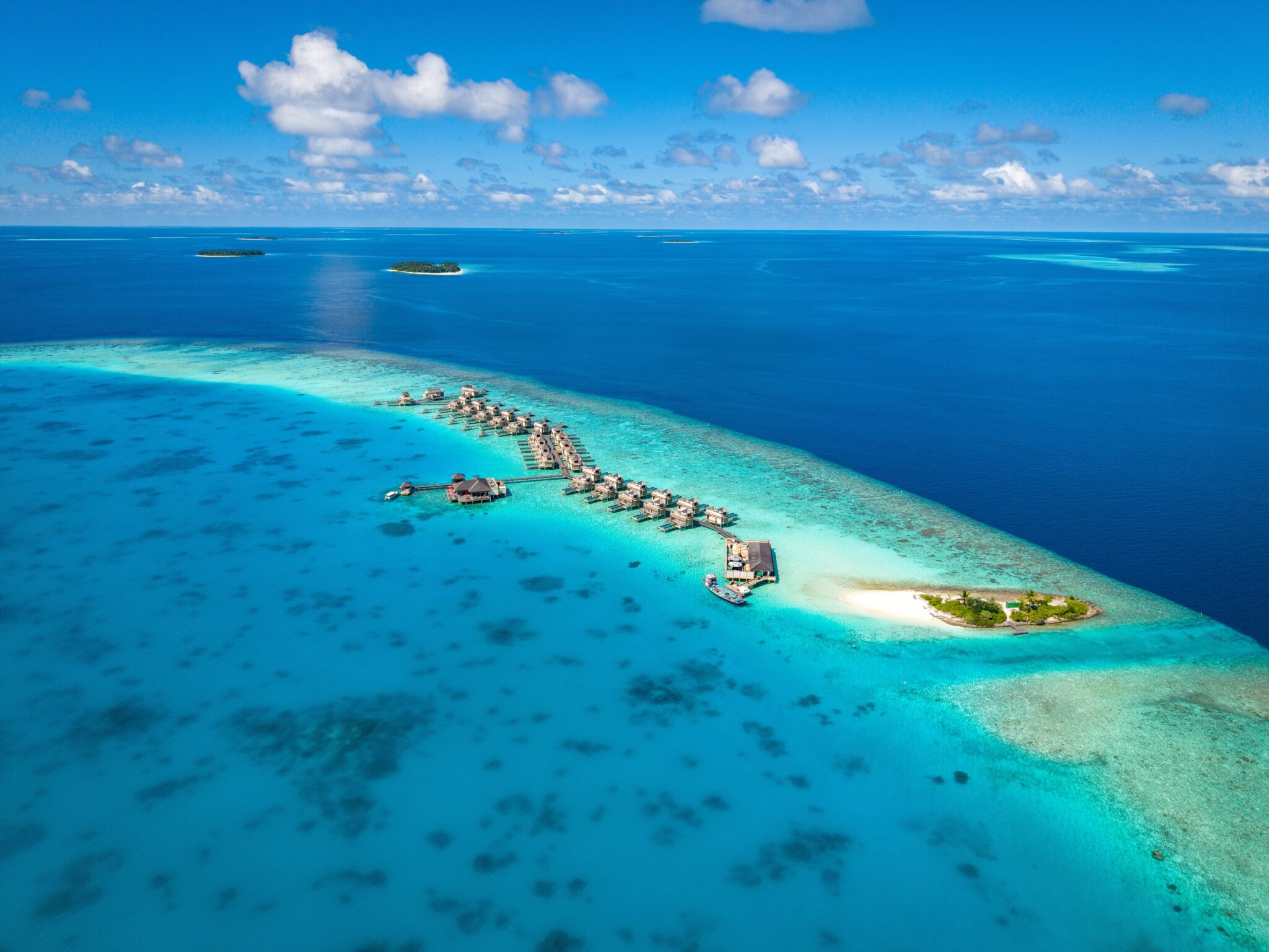 Aerial,Views,Of,Velavaru,Island,In,Maldives