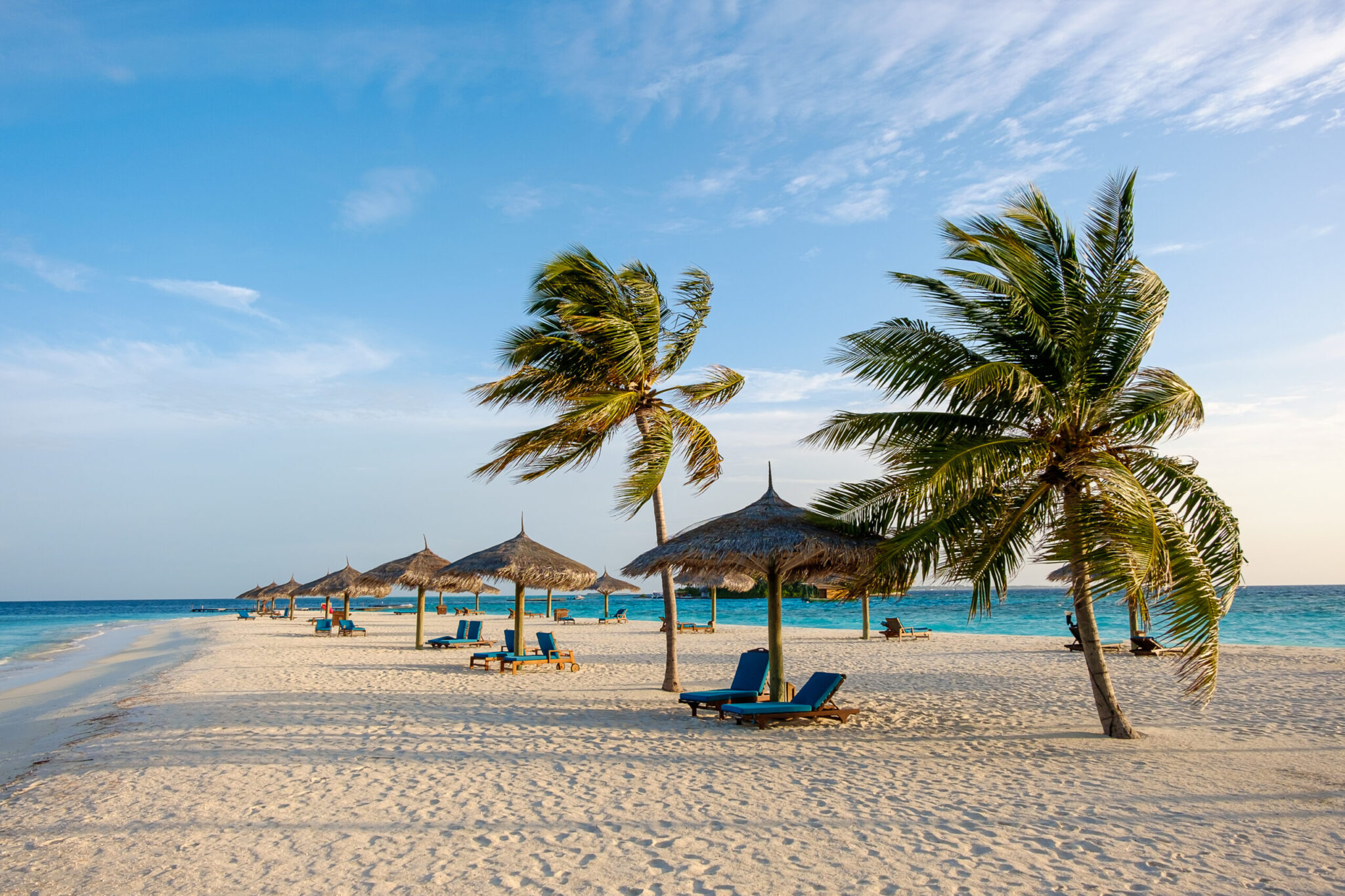 In,The,Maldives,,The,Evening,Light,Shines,On,The,Long