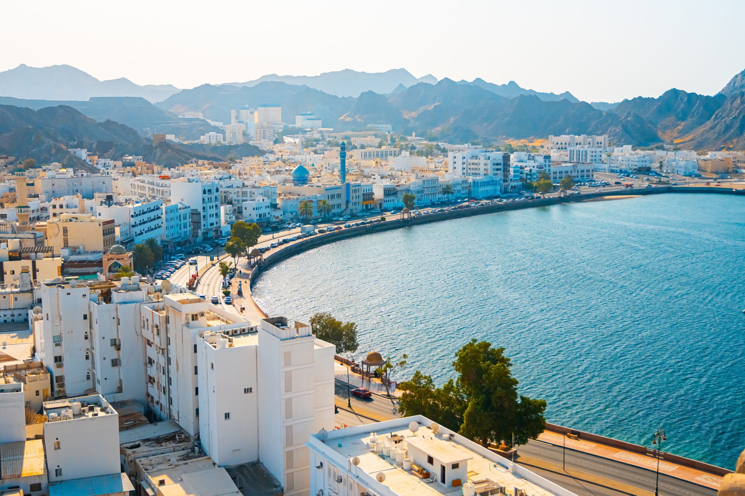 Muscat,,Oman-,18.04.2025:,City,View,,Oman,Architecture,,Omani,Flag,,Oman,