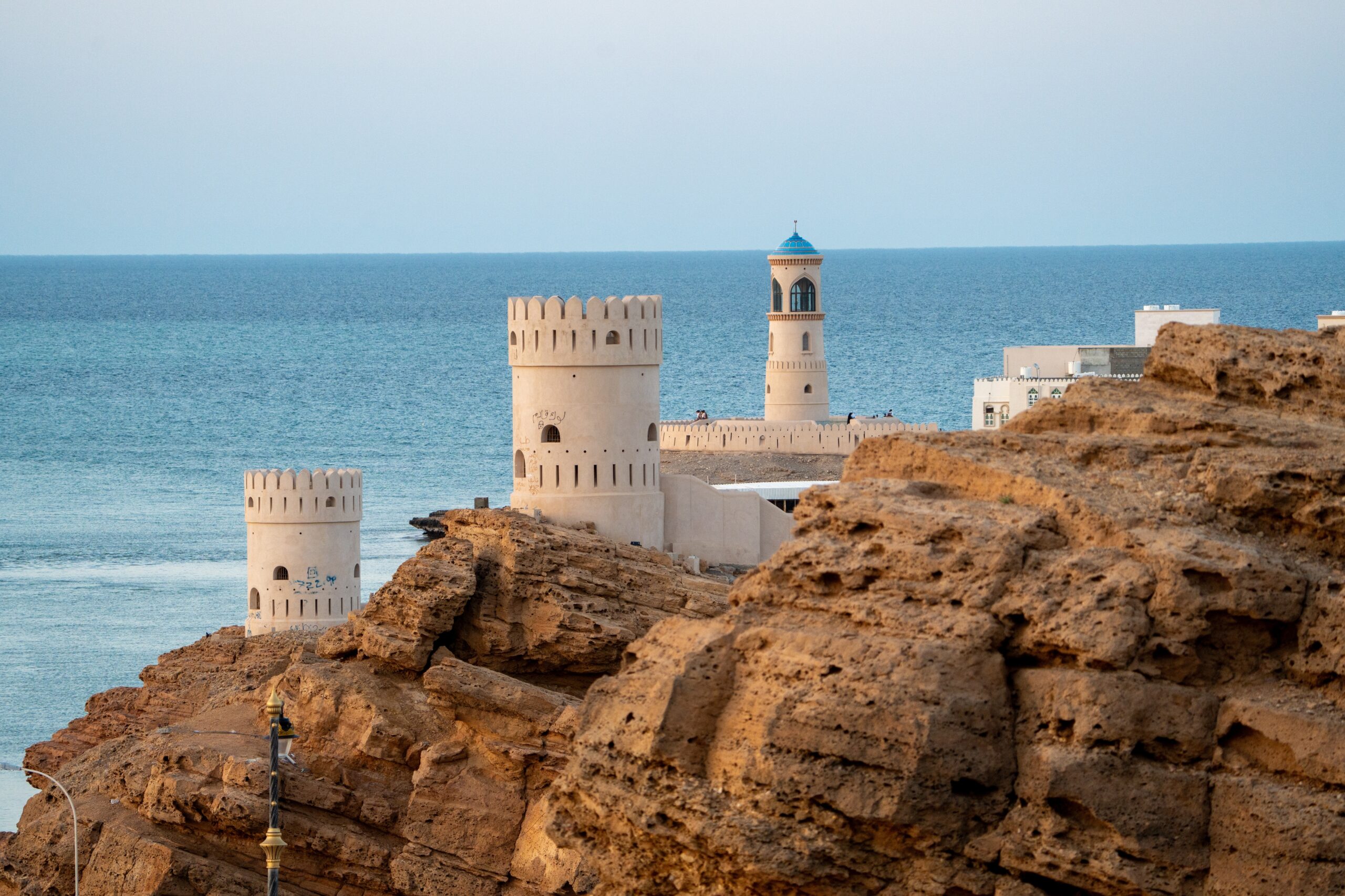 The,Watch,Towers,Of,Oman’s,Coastal,City,Of,Sur