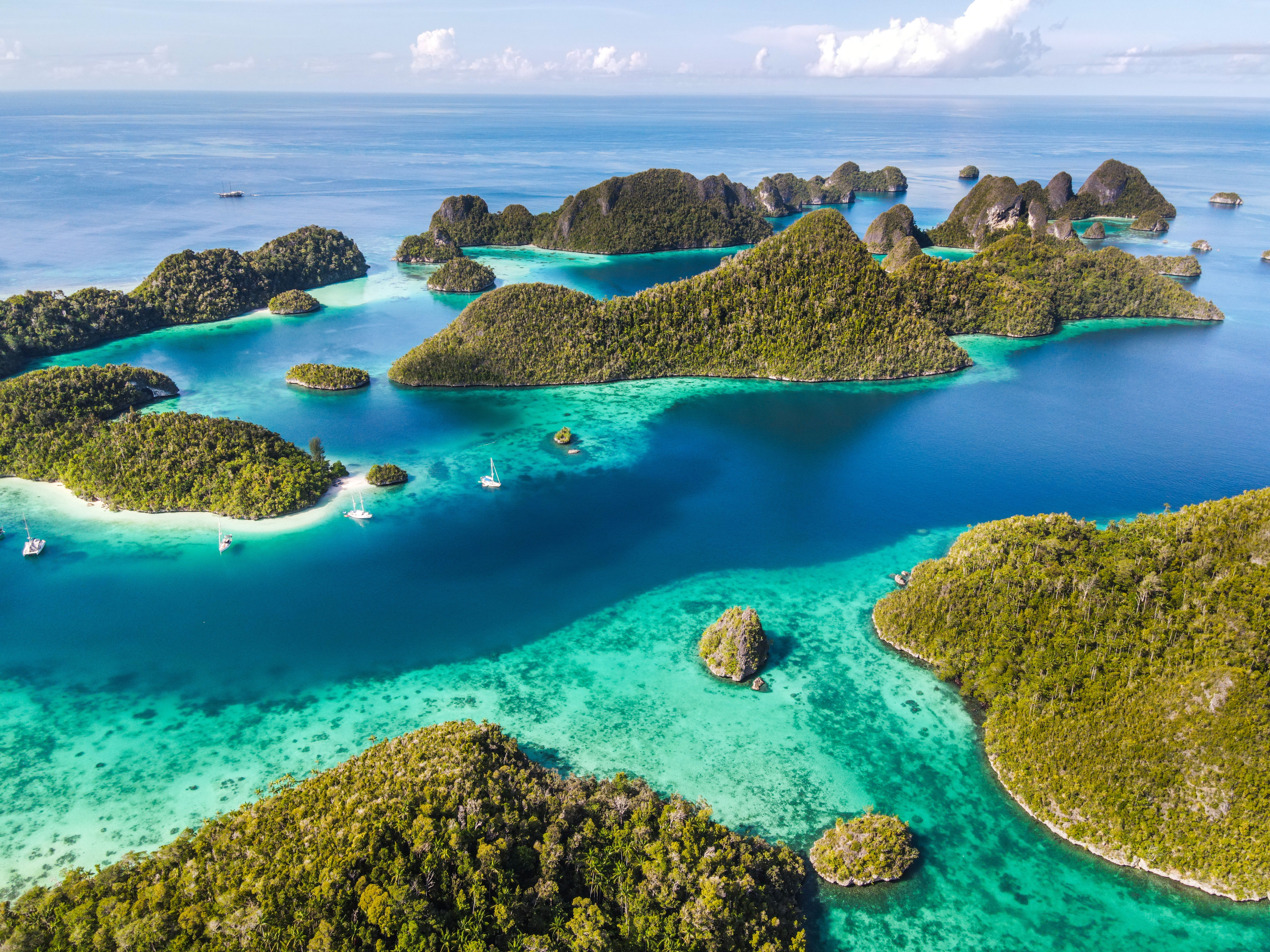 Raja,Ampat,-,Aerial,View,Of,The,Wayag,Islands