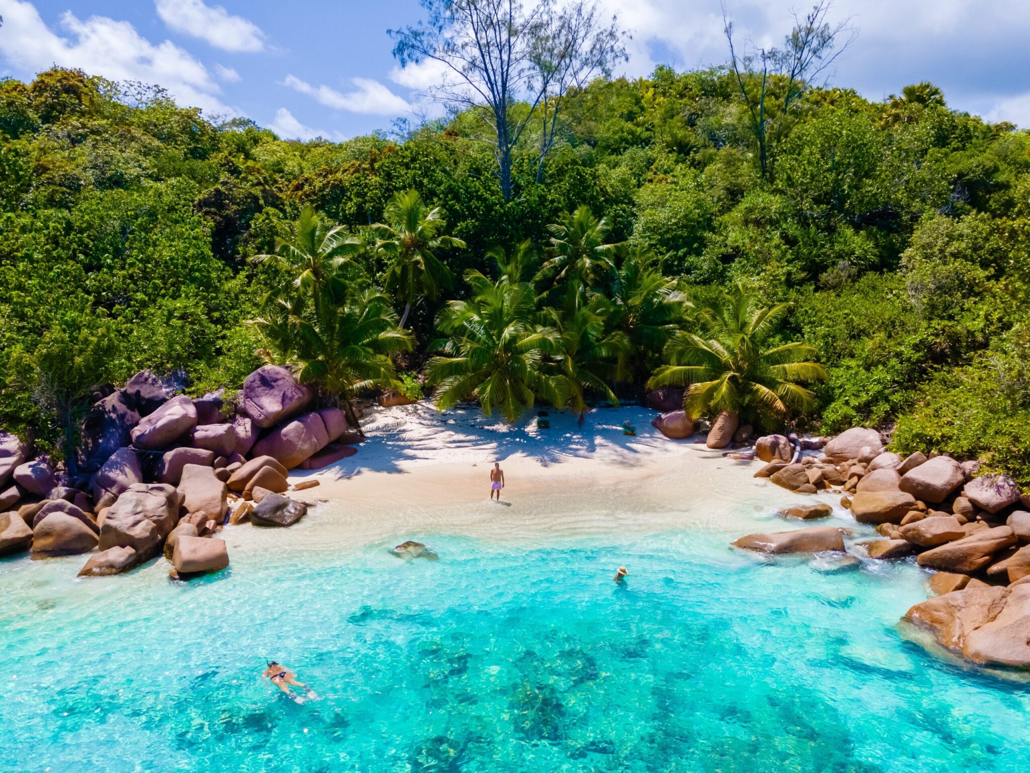 Anse,Lazio,Praslin,Seychelles,,A,Young,Couple,Of,Men,And