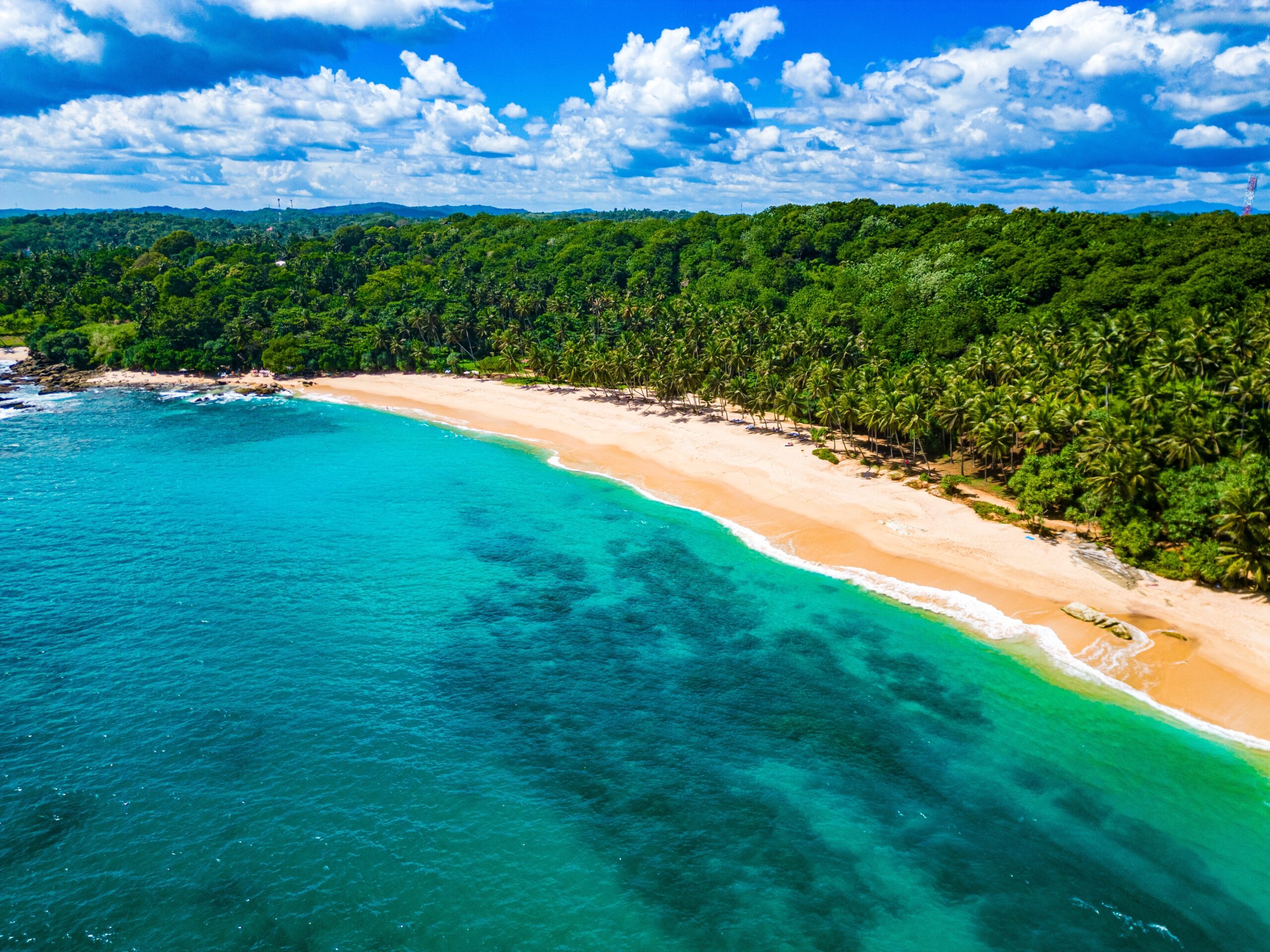 Beautiful,Silent,Beach,In,Sri,Lanka.,Top,Aerial,Drone,View