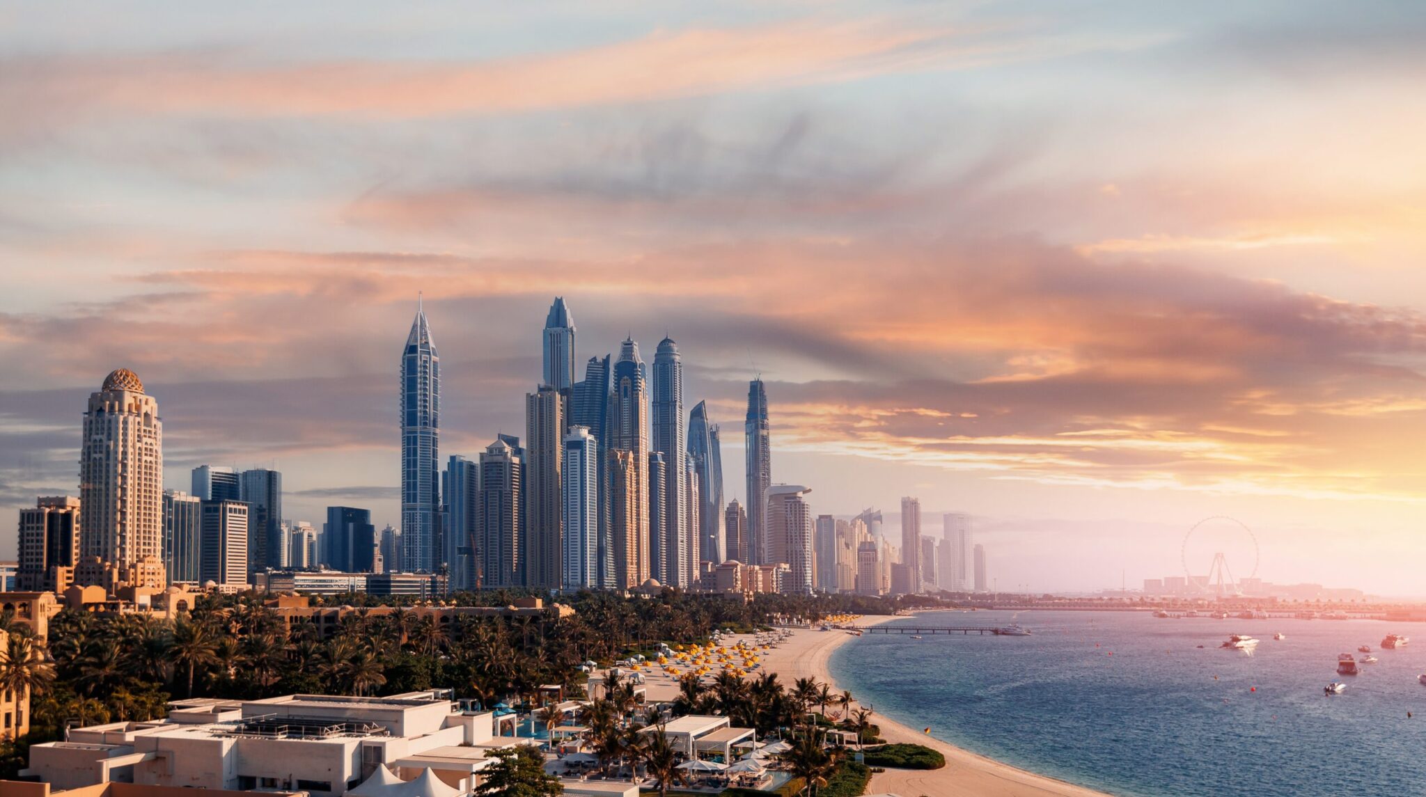 Aerial,Top,View,Dubai,,Panoramic,Of,Marina,And,Jbr,Sand