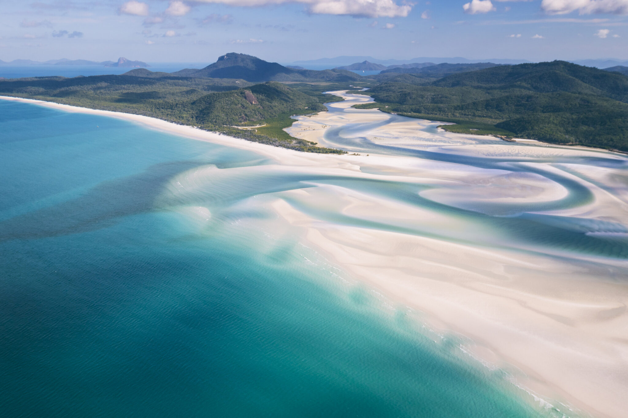 Whitehaven Beach and Hill Inlet. Whitsundays Australia