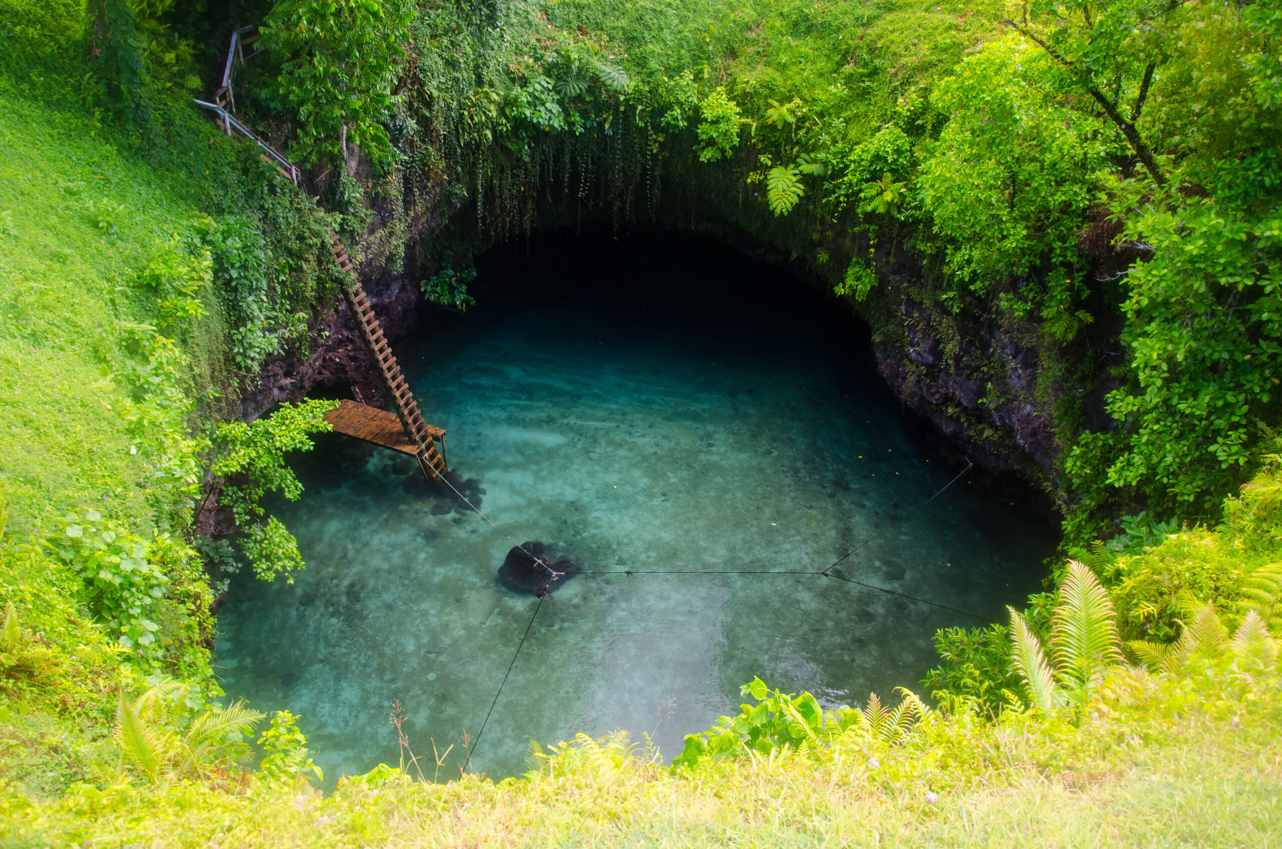 A,High,Angle,Shot,Of,The,To-sua,Ocean,Trench,Under