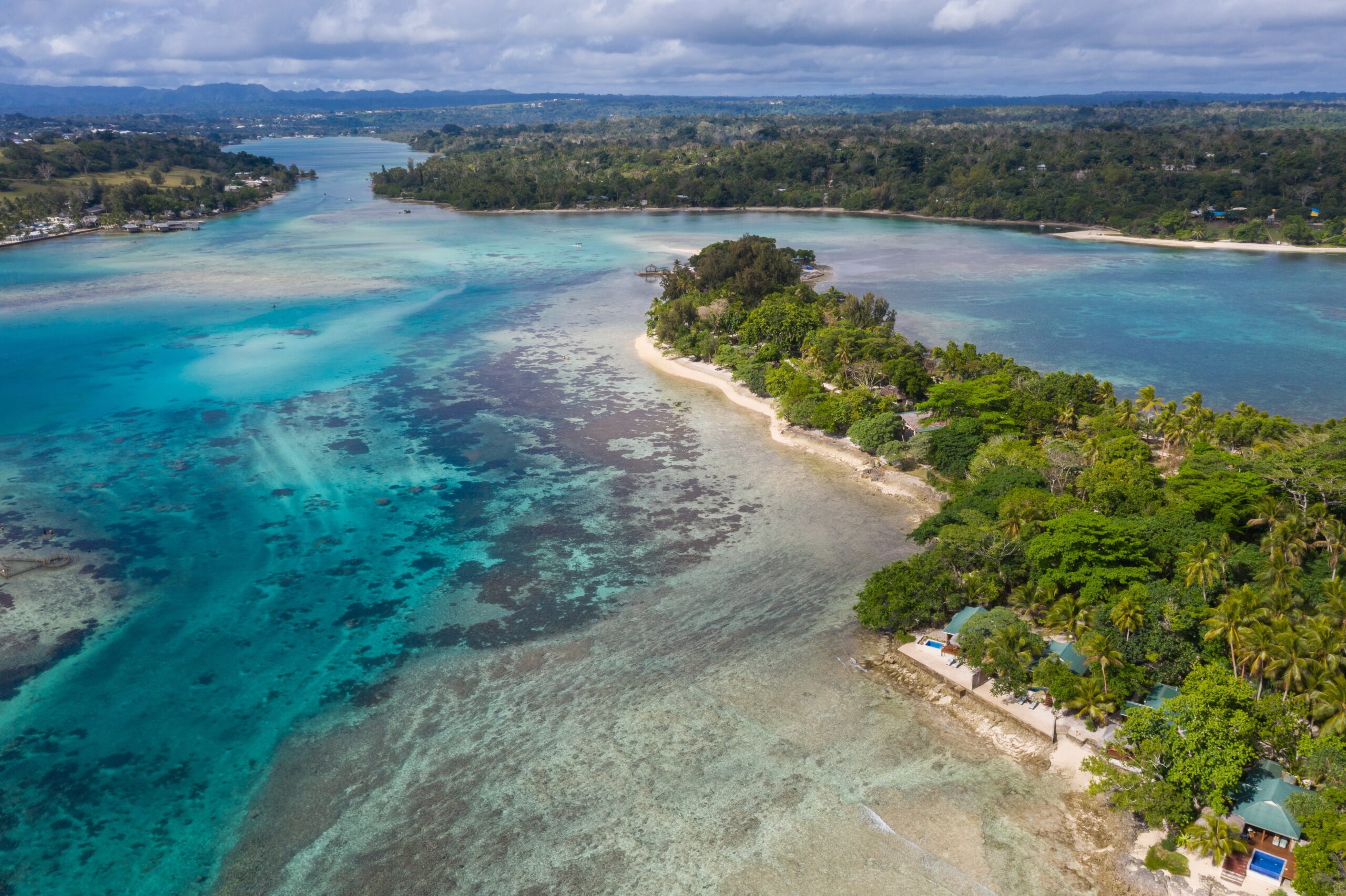 Port,Vila,,Vanuatu:,Aerial,View,Of,The,Iririki,Island,In