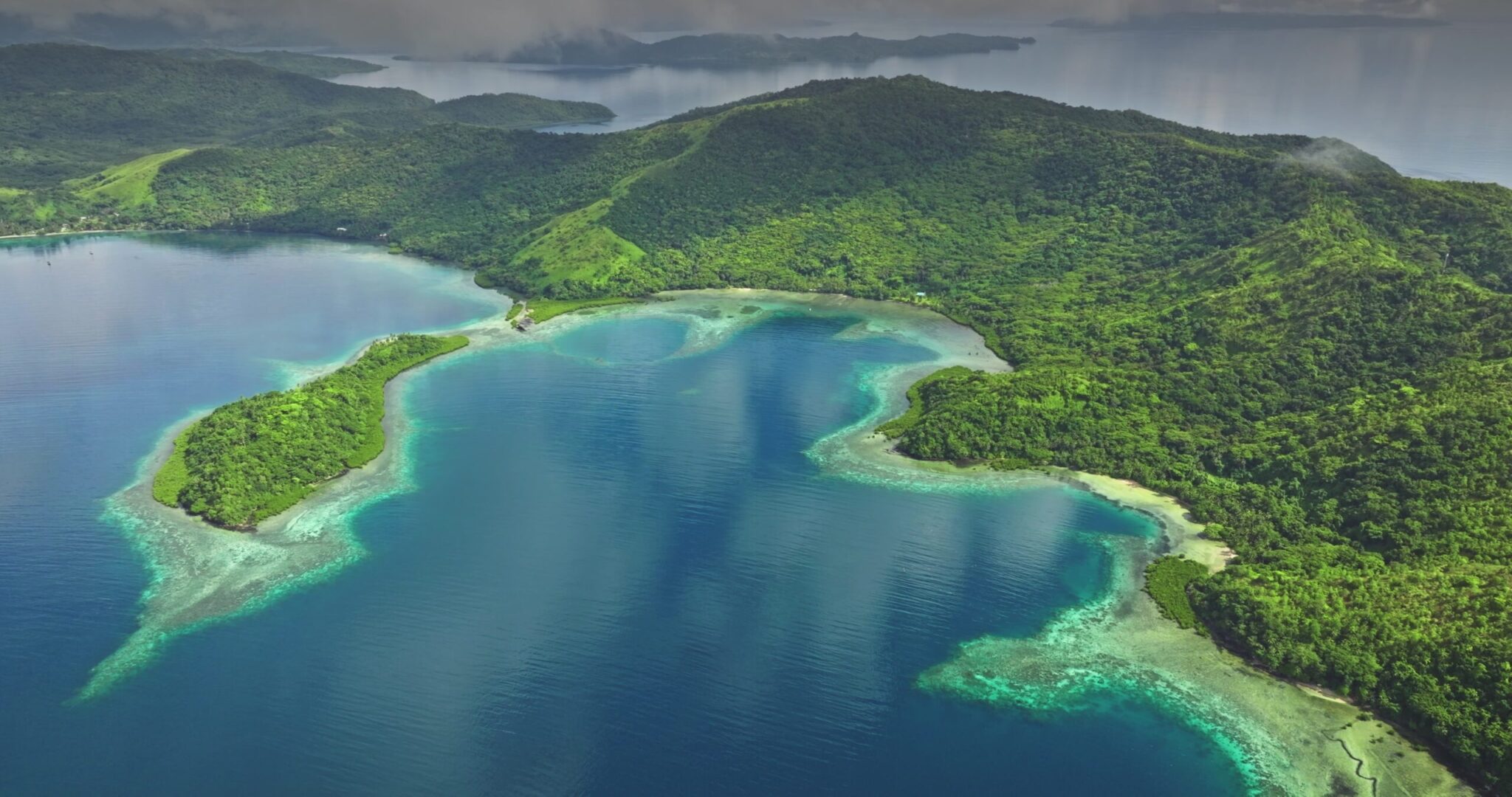 Fiji,Islands:,Aerial,View,Of,Tropical,Islands,With,Lush,Green
