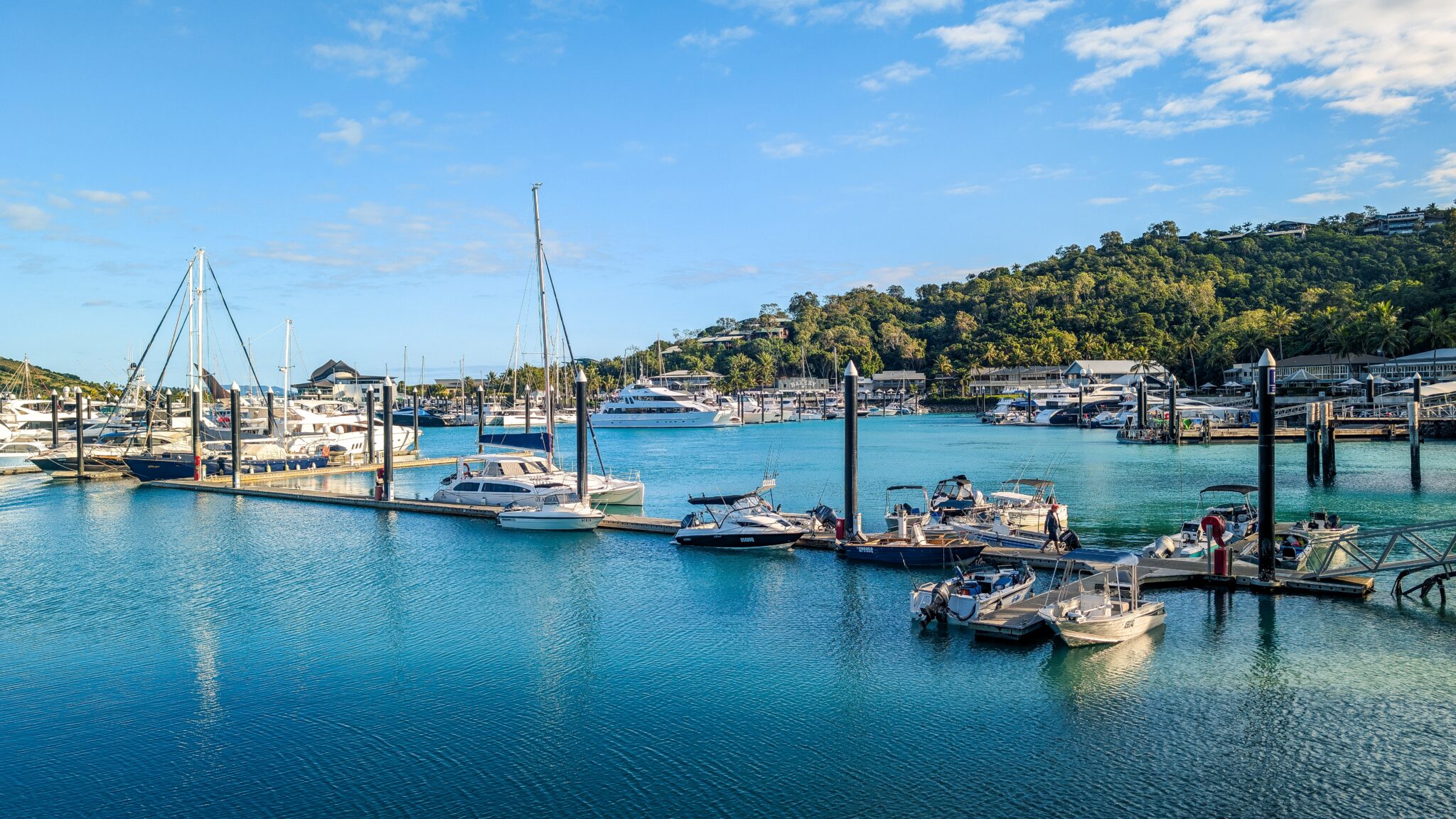 August,2,,2025,,Hamilton,Island,,Australia.,Marina,Bay,With,Boats