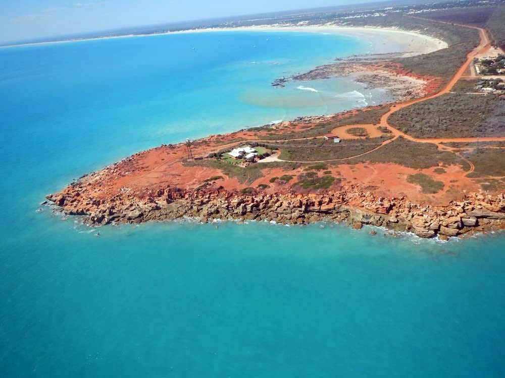 Aerial shot of Broome