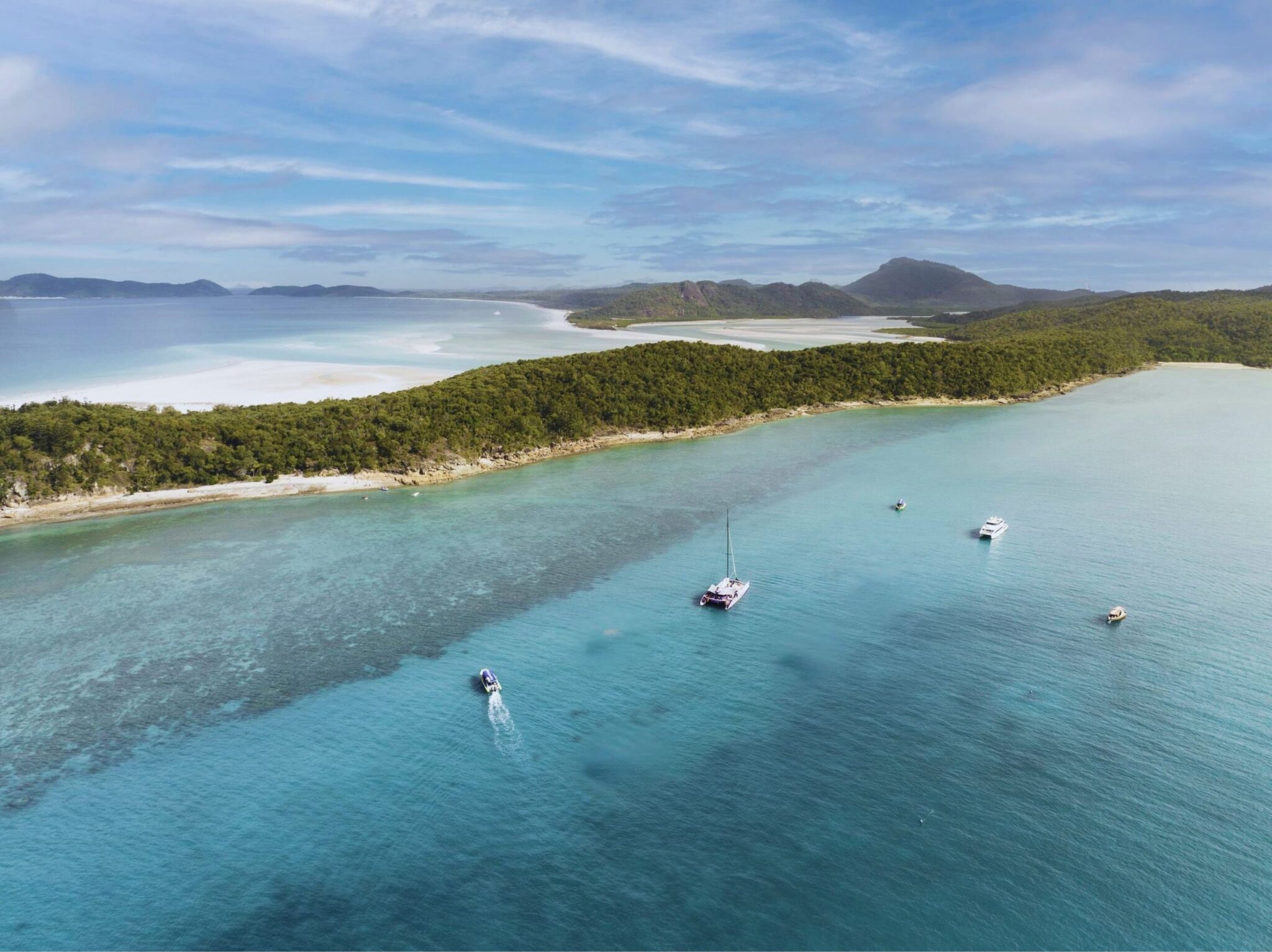 Hill Inlet via Tongue Bay Whitsundays by private charter yacht.