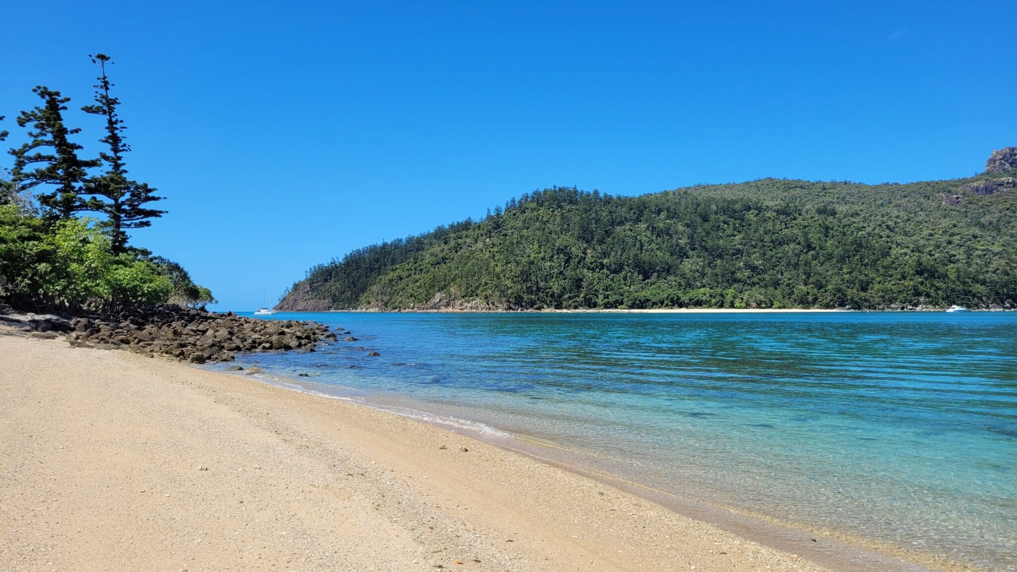 Hook,Island,Beach,With,Small,Reef,Just,Off,Shore,,In