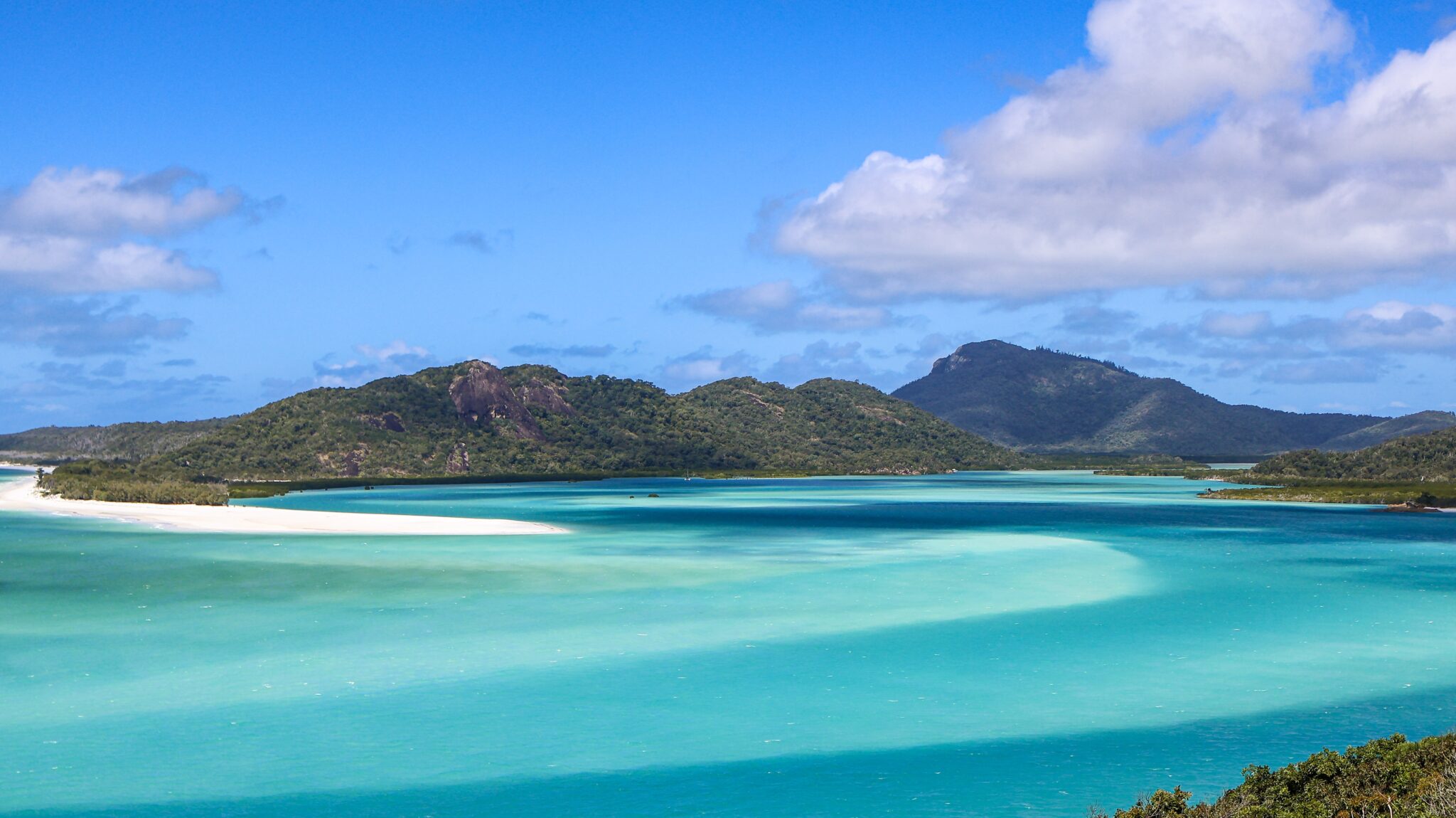 Aerial,Style,View,Of,Hill,Inlet,Whitehaven,Beach,Australia