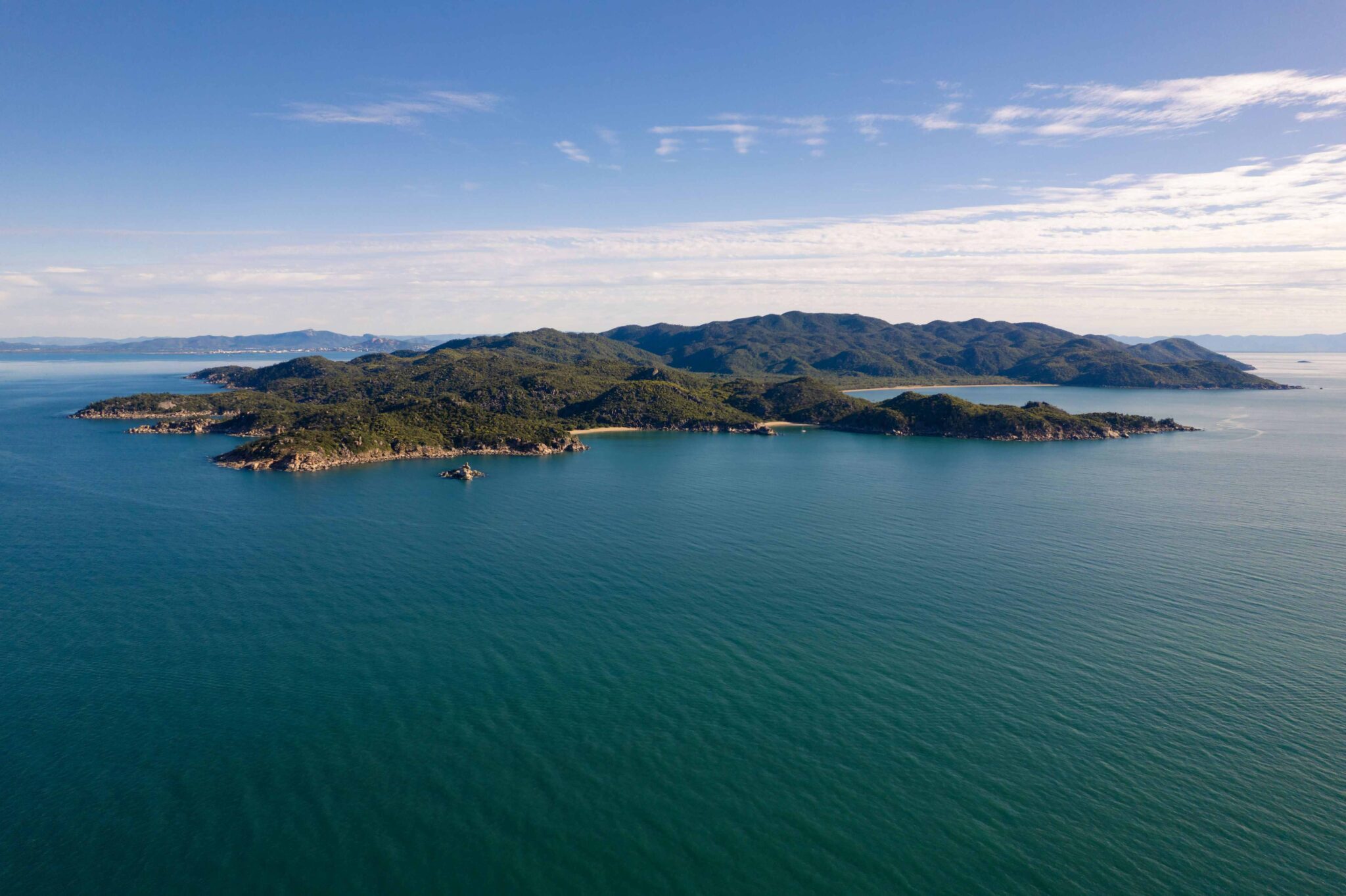 Aerial of Magnetic Island, Townsville Great Barrier Reef