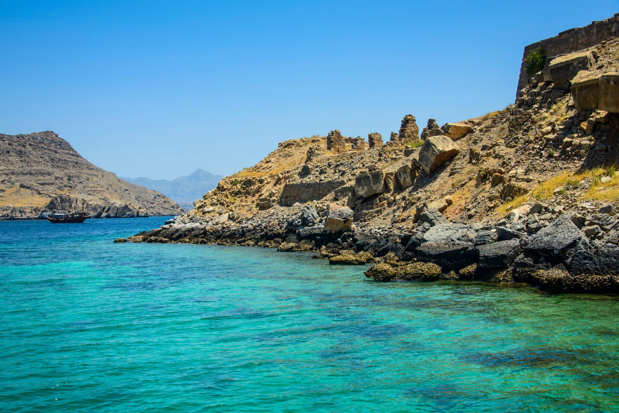 Telegraph,Island,In,The,Khor,Ash-sham,Fjord,,Musandam,,Oman,,Middle