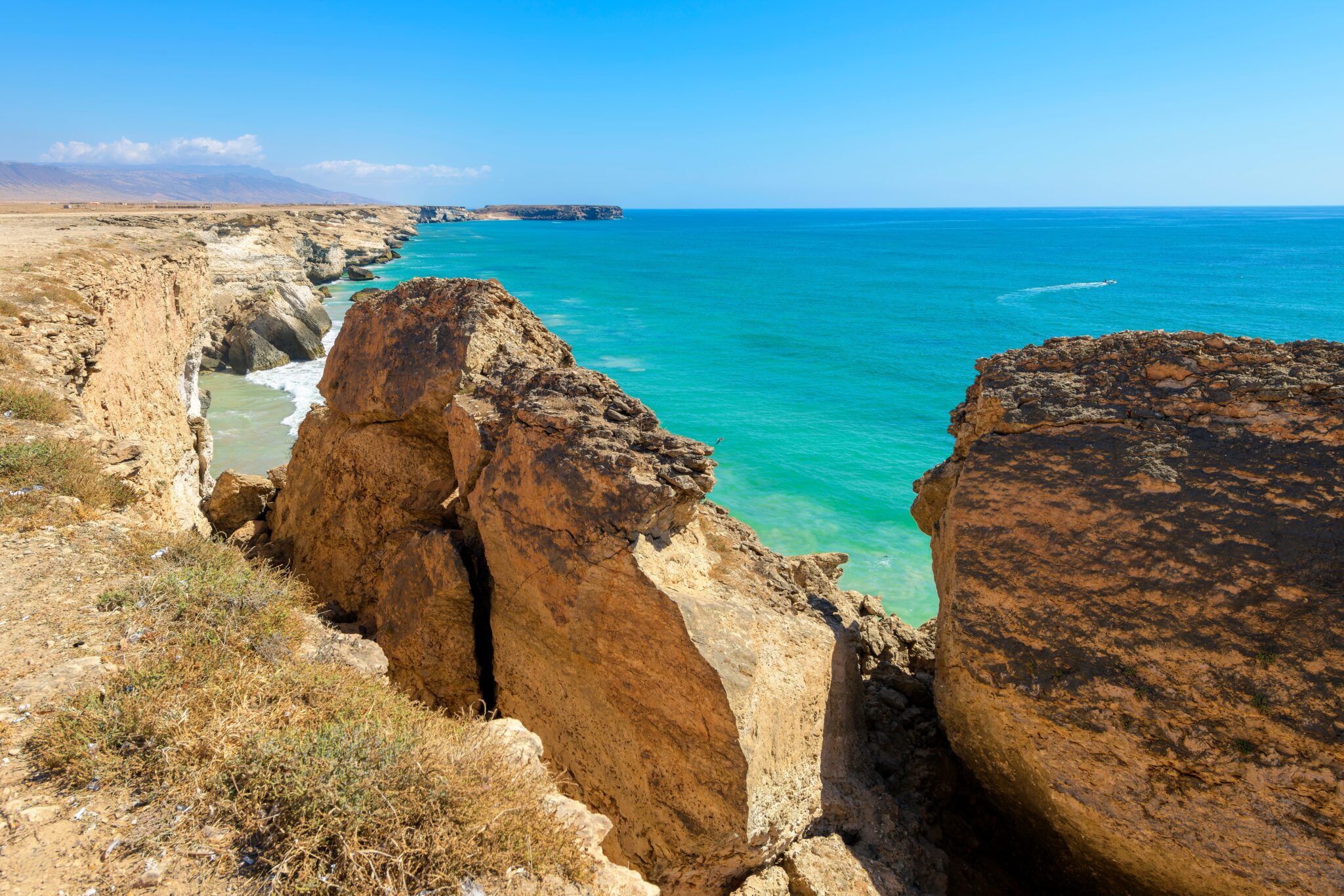 View,From,The,Cliffs,Above,The,Arabian,Sea,Near,The