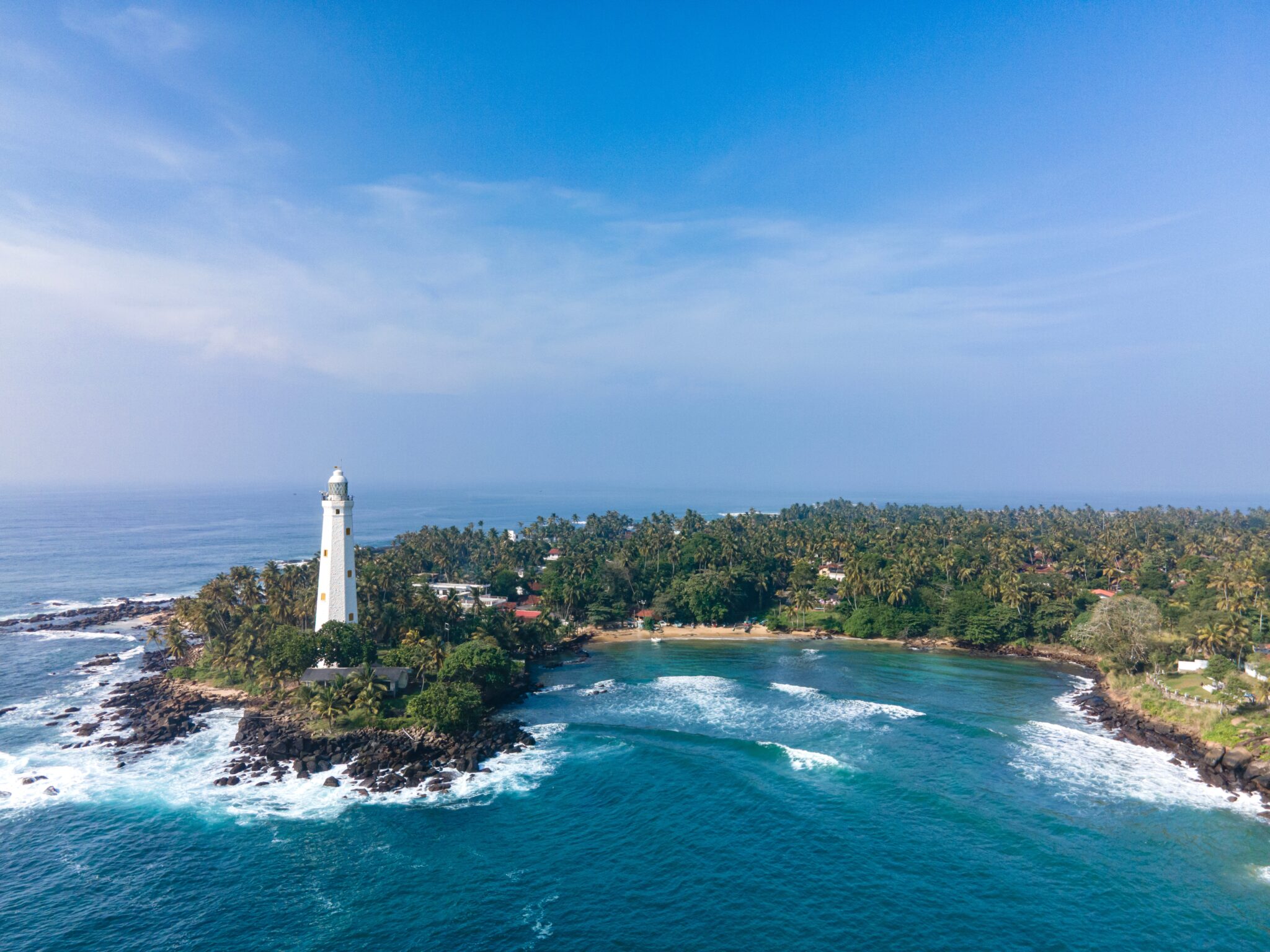 Aerial,Drone,Photo,Of,Dondra,Head,Lighthouse,Viewed,From,The
