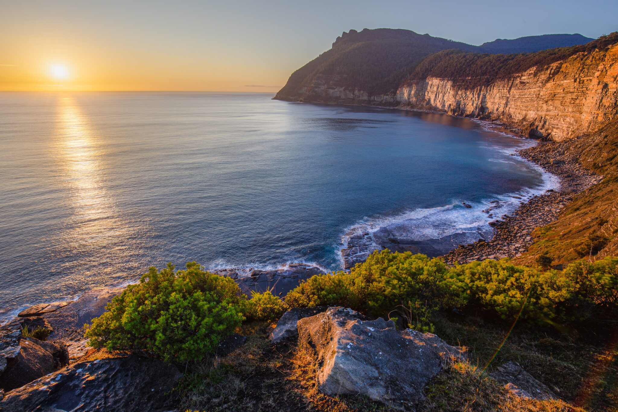 Sun,Rise,At,The,Fossil,Cliffs,,Maria,Island,,Tasmania,,Australia