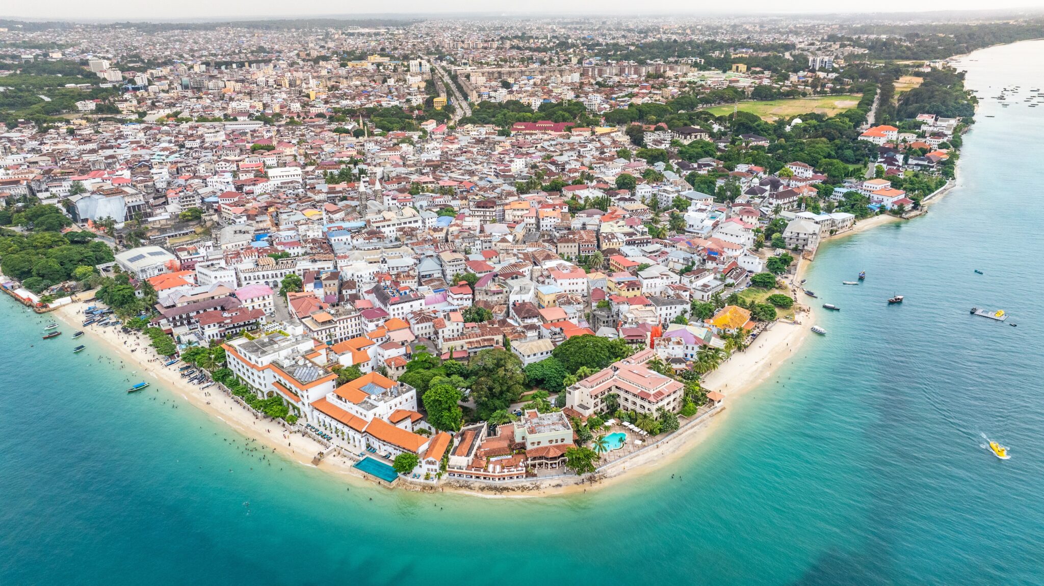 Aerial,City,View,Of,Area,Around,The,Historic,Stone,Town,