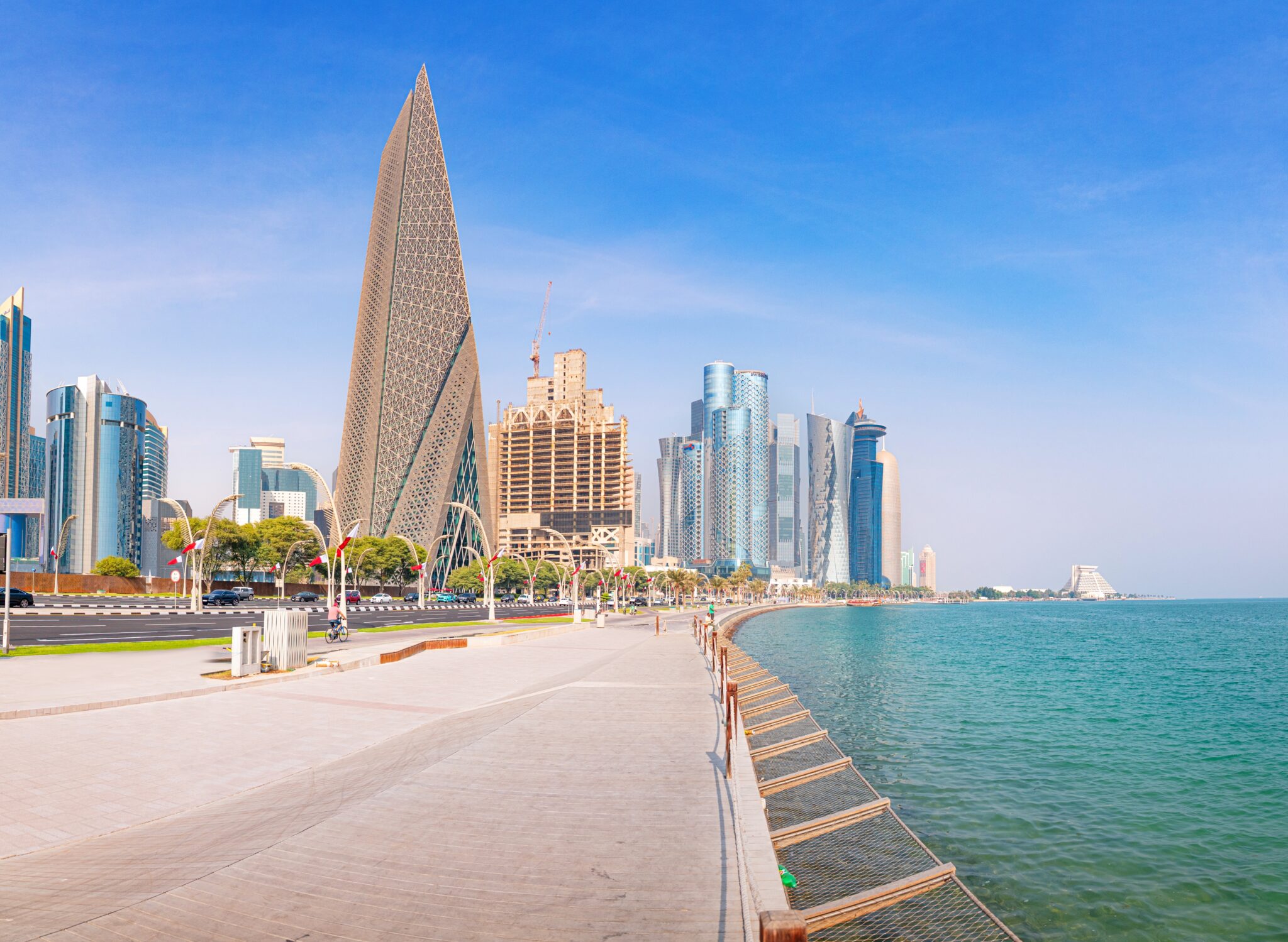 1,December,2025,,Doha,,Qatar:,City,Corniche,Waterfront,Promenade,With
