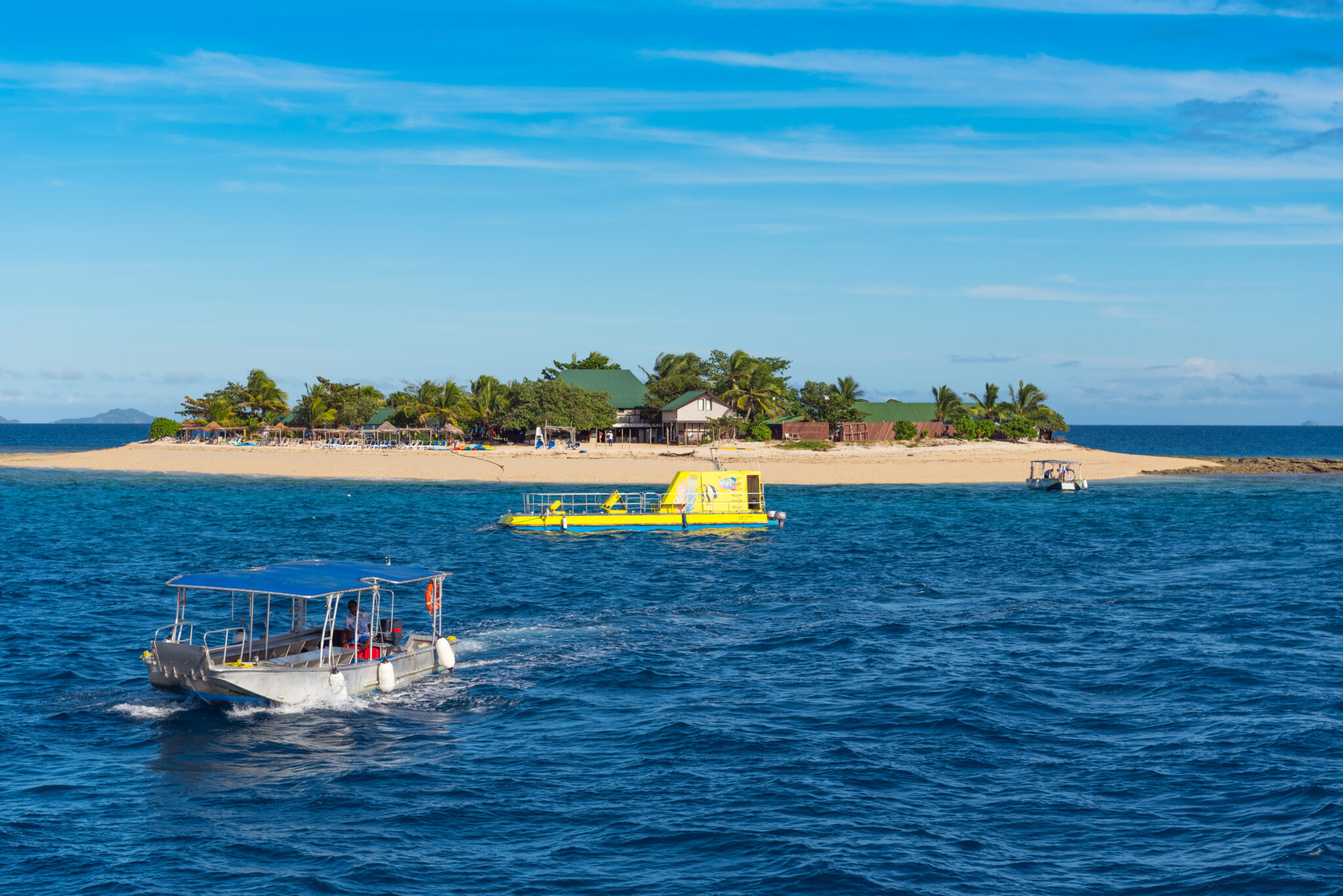 Boats,On,The,Island,,Fiji.,Copy,Space,For,Text