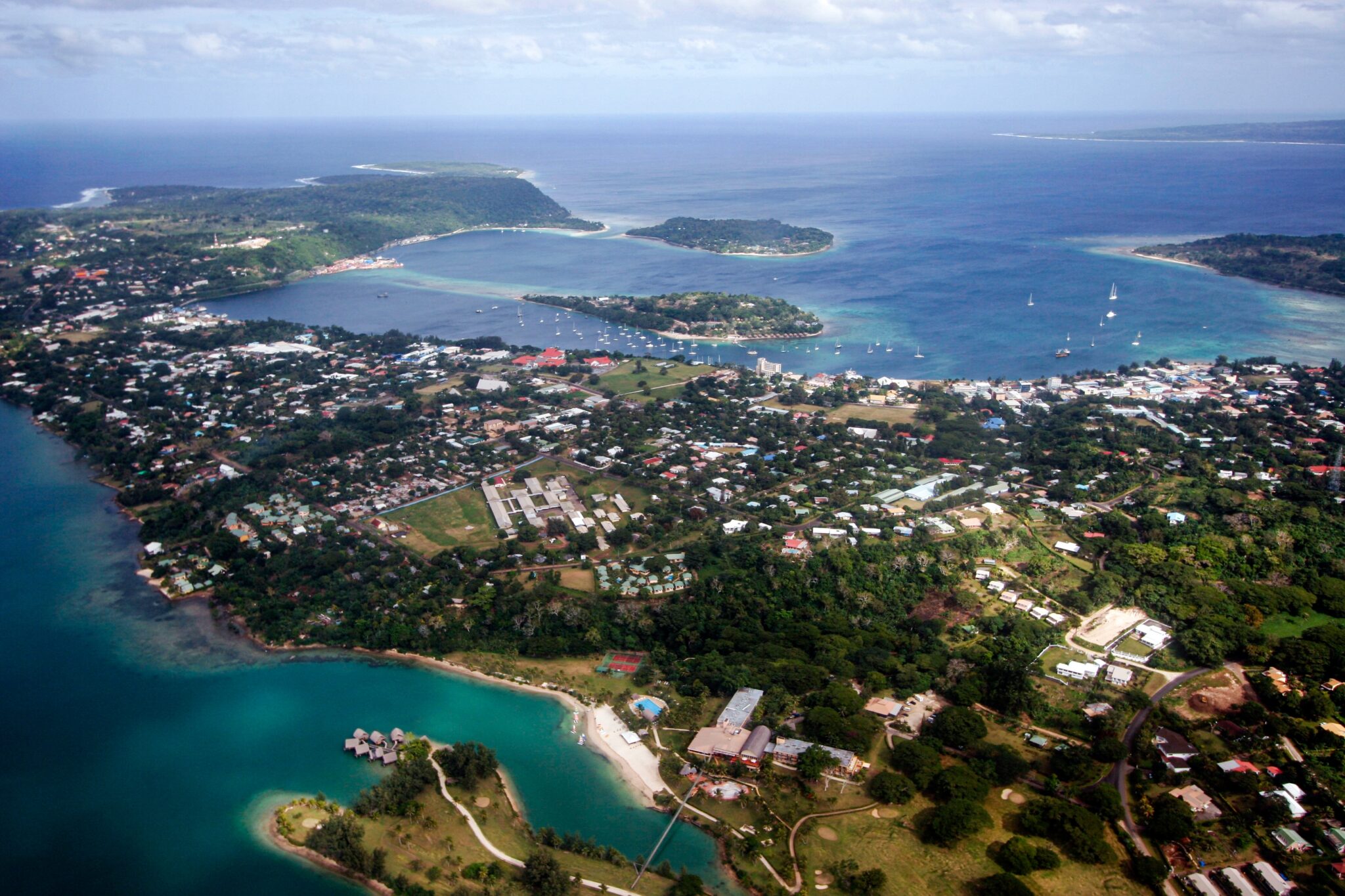 Aerial,View,Of,Port,Vila,,Capital,City,Of,Vanuatu,Archipelago