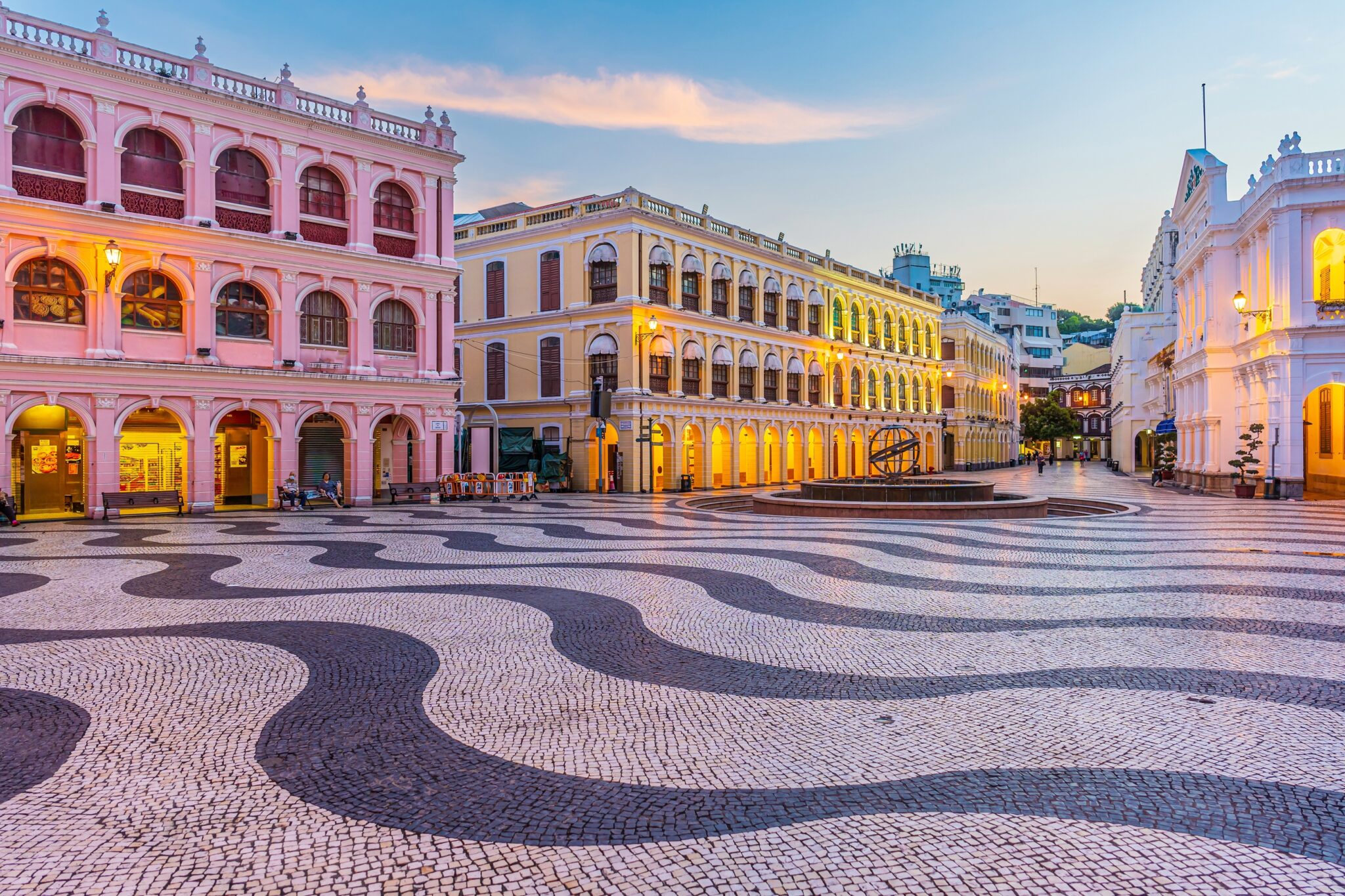 Historic,Centre,Of,Macau.,Senado,Square,In,China,At,Twilight