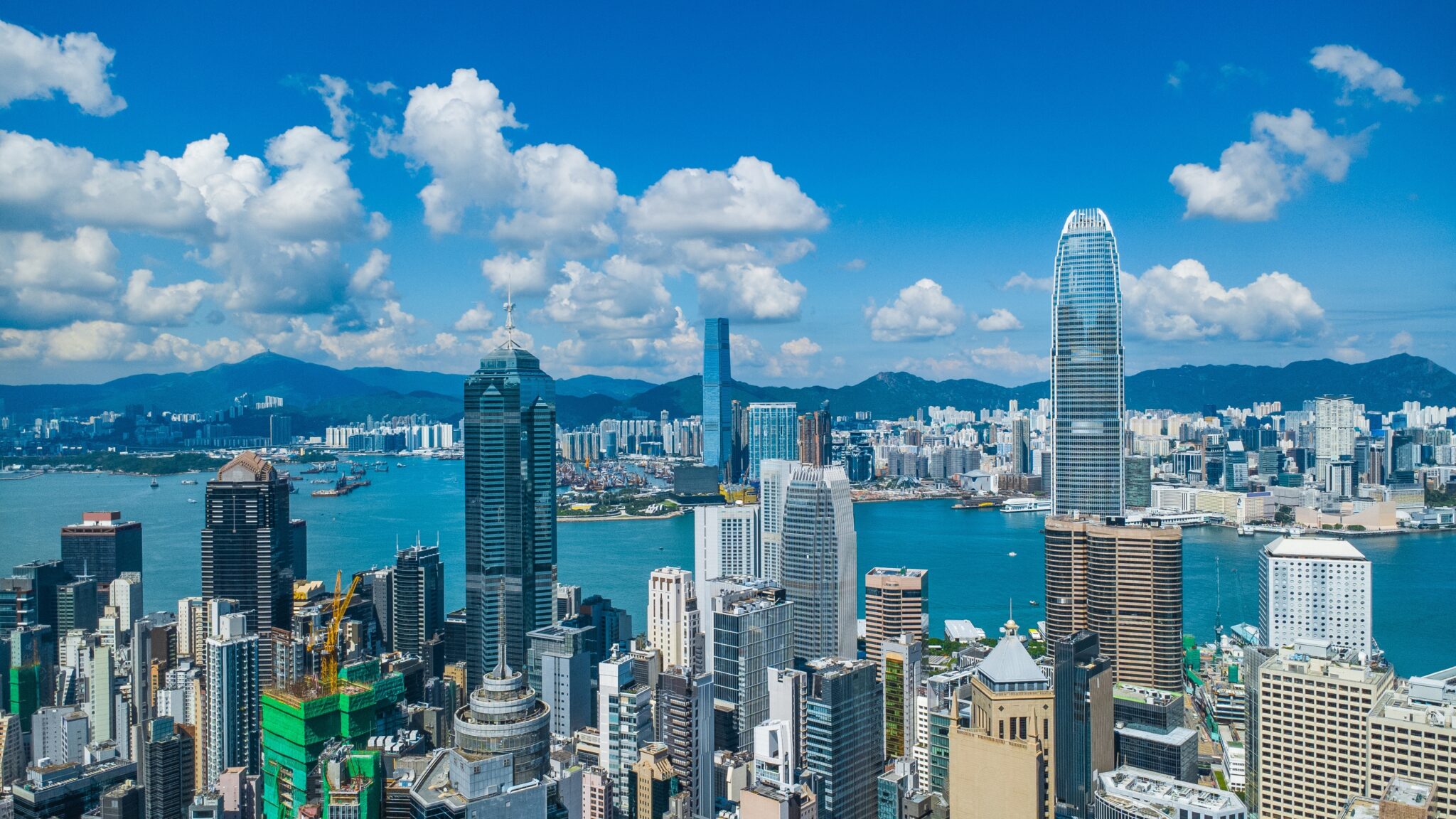Latest,Ocotber,2025,Aerial,View,Of,Hong,Kong,Business,Skyscrapers,