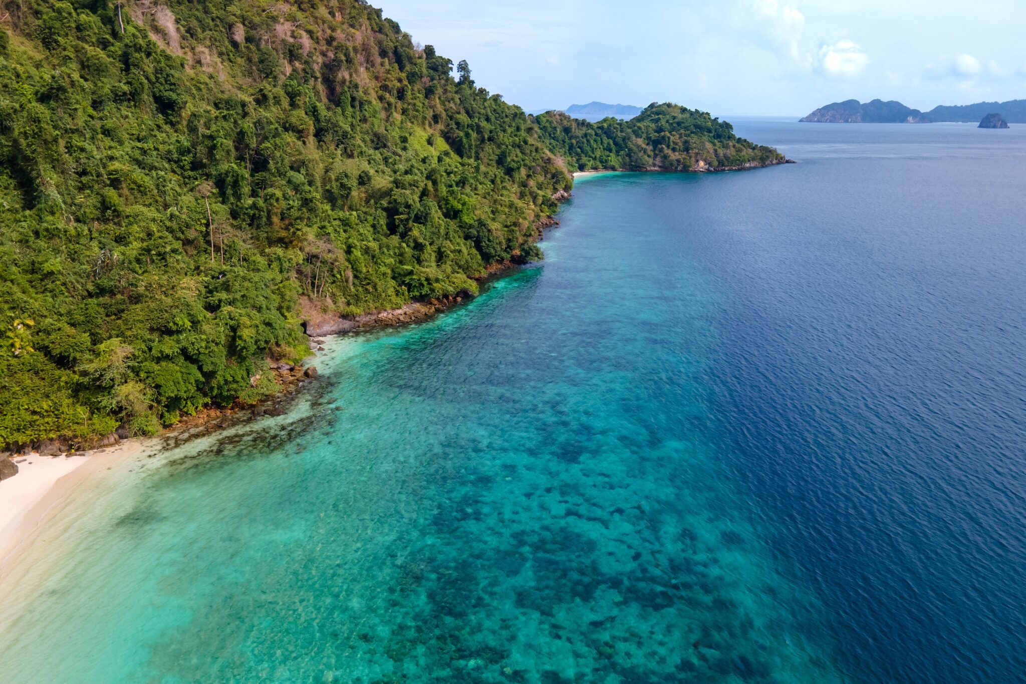 Aerial,View,Of,Tropical,Beach,Landscape,At,Nyaung,Oo,Phee