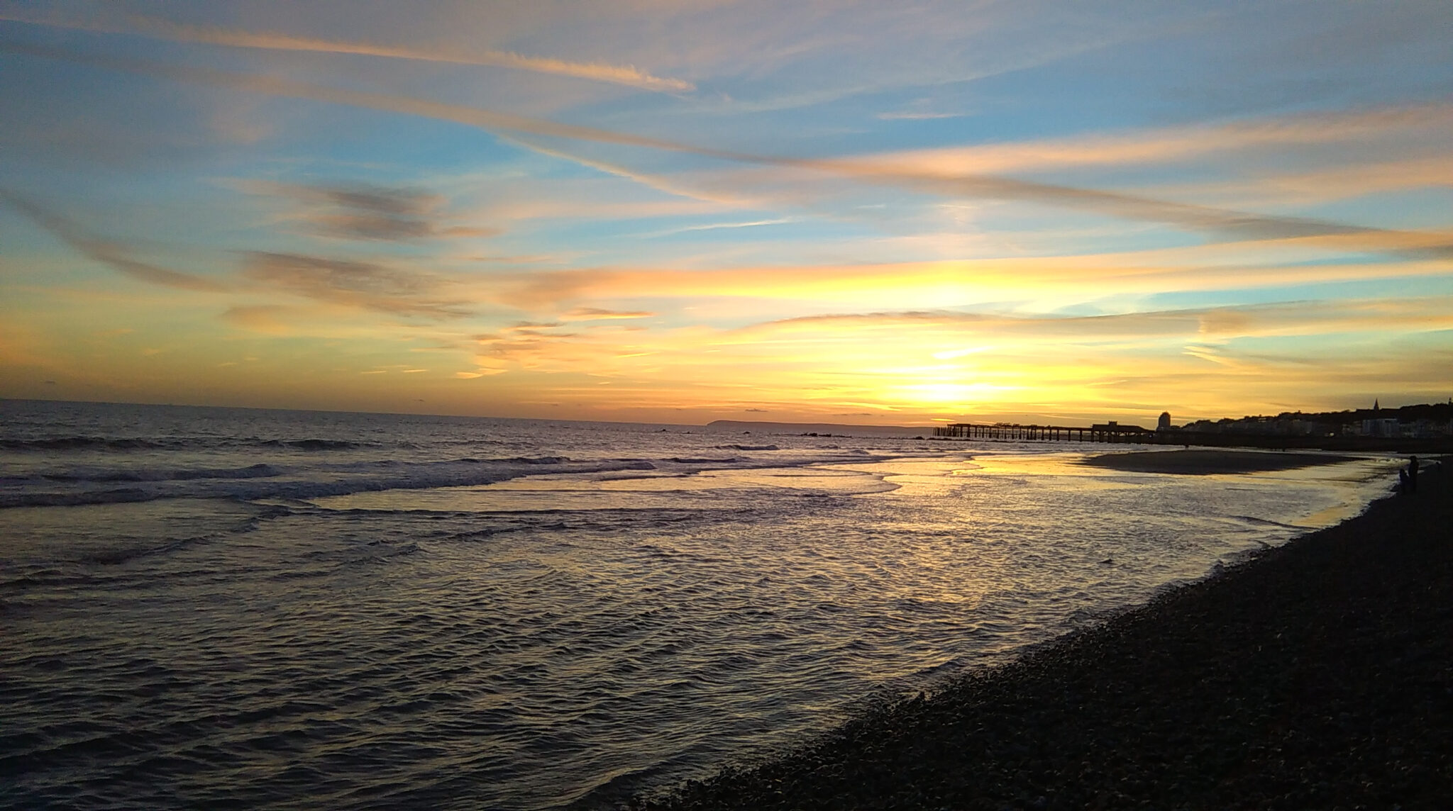 Sunset,On,Hastings,Beach