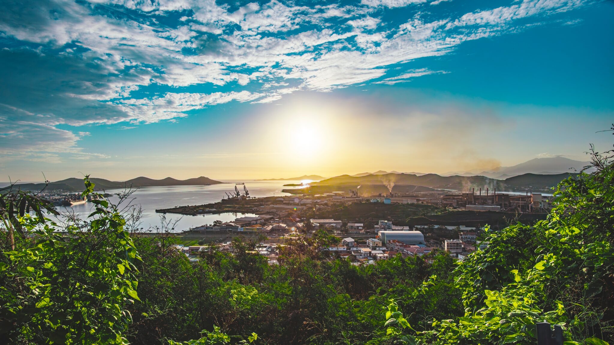 Sunset,Over,The,Large,Harbor,Of,Noumea