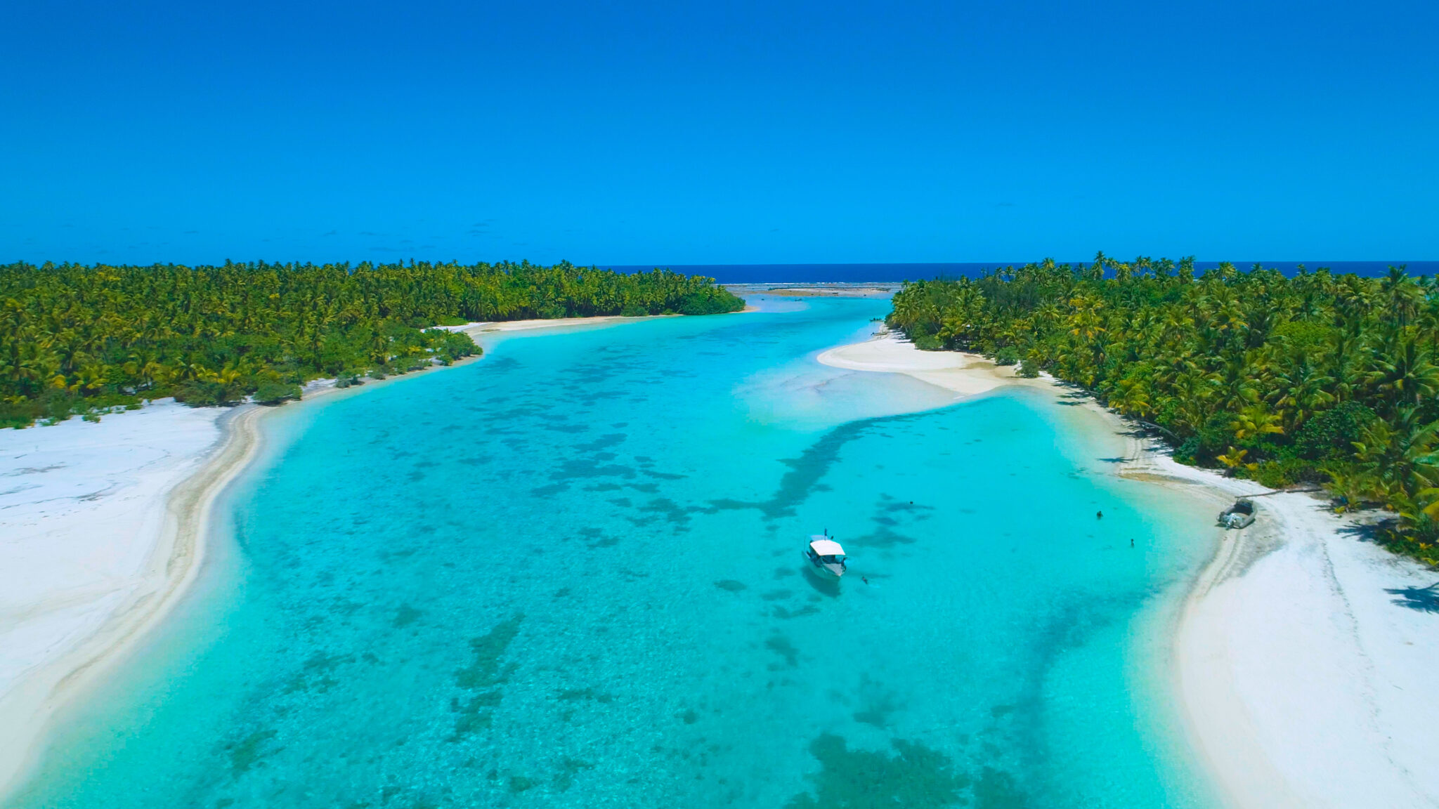 Drone:,Locals,Anchor,Their,Boat,And,Jump,Into,The,Refreshing