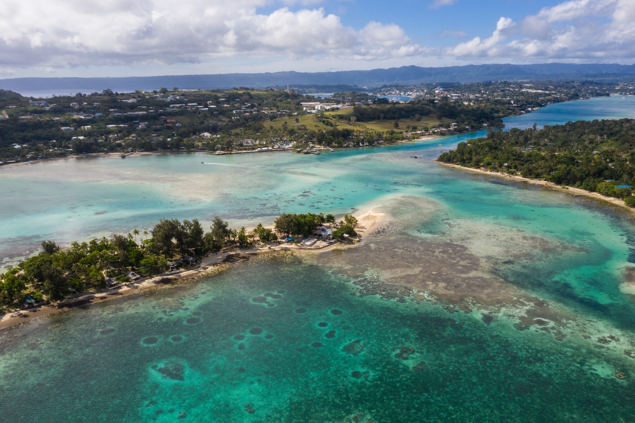 Port,Vila,,Vanuatu:,Aerial,View,Of,The,Iririki,Island,In
