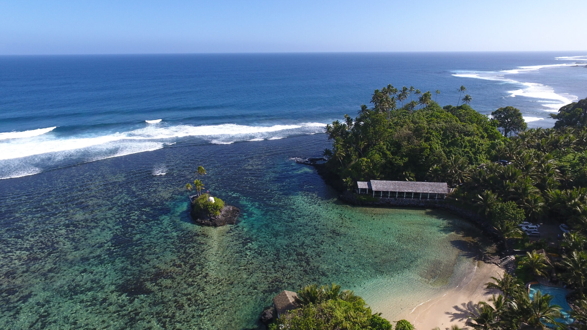 Samoa,Coastal,Aerial,View