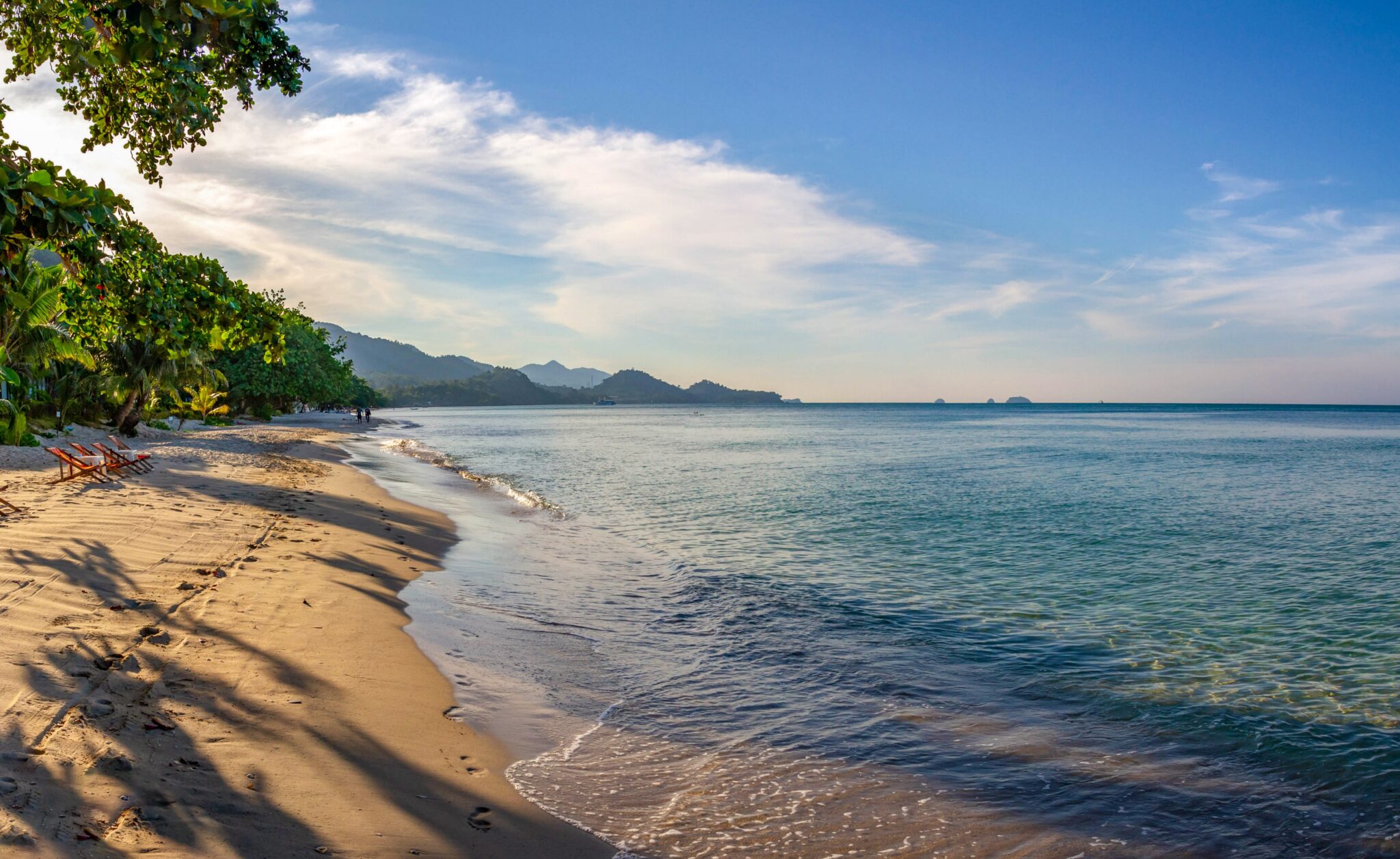 Panoramic,Dawn,View,Of,White,Sand,Beach:,Turquoise,Sea,Meets