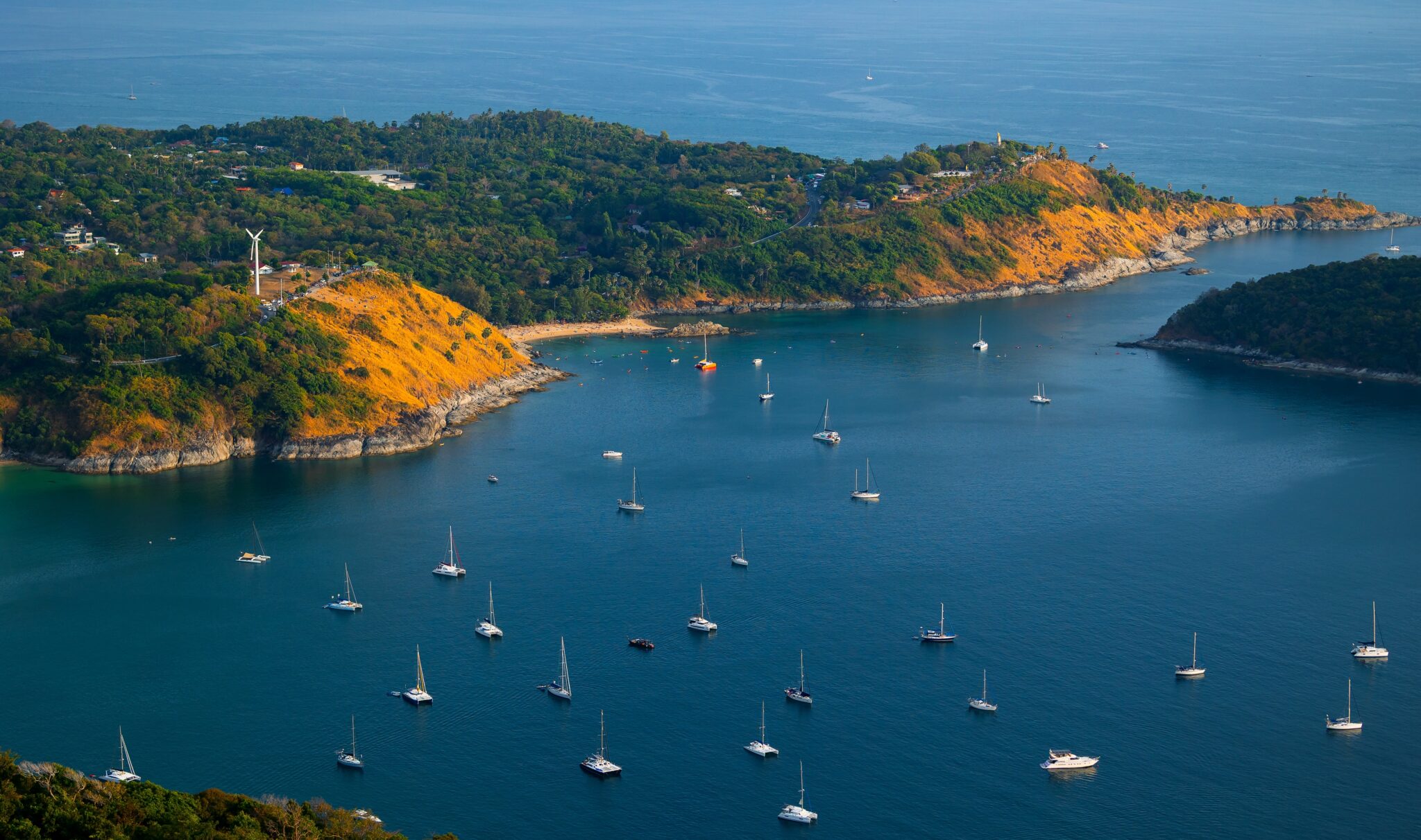 Stunning,Aerial,View,Of,Cape,Promthep,And,Turquoise,Waters,In