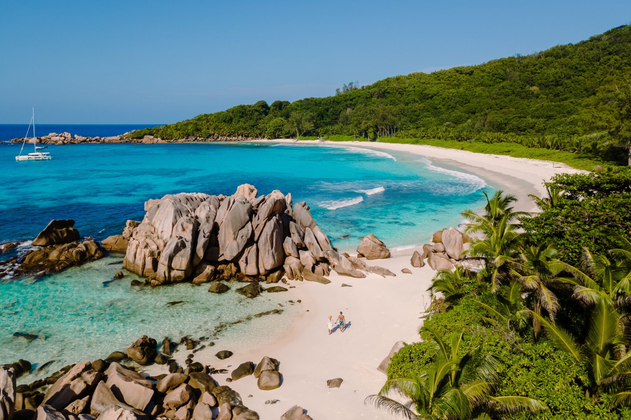Relax,On,The,Pristine,Sands,Of,Anse,Cocos,Beach,,Surrounded