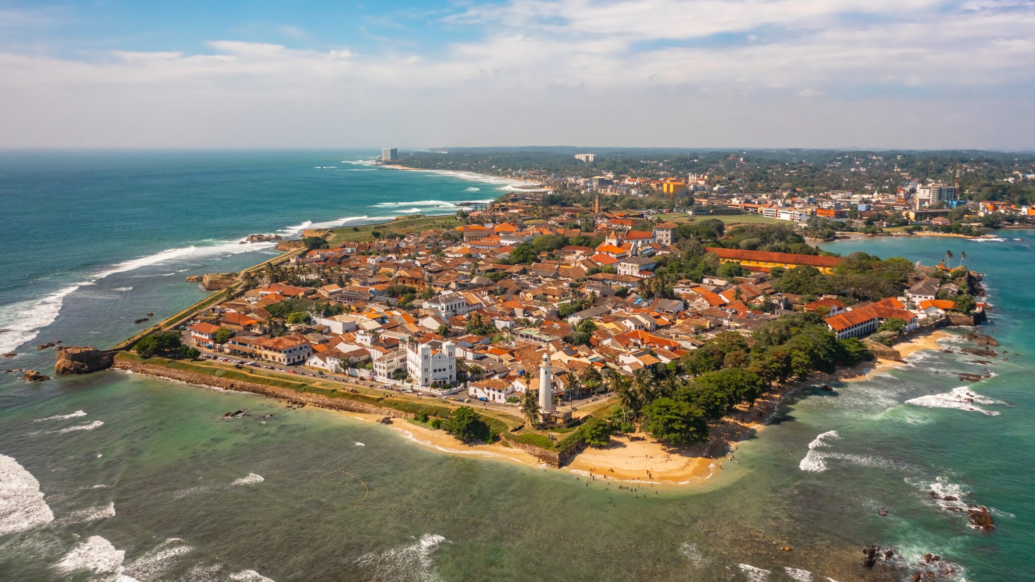 Aerial,View,Of,Galle,Dutch,Fort,In,Sri,Lanka