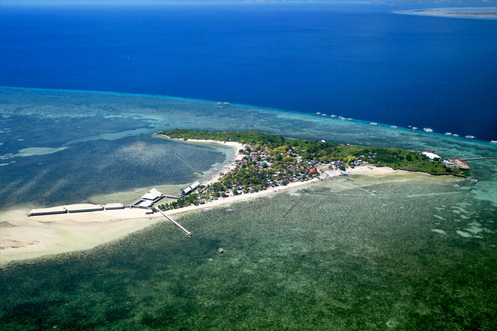 A,View,From,The,Air,Of,Hilutnagan,Island,Near,Cebu,