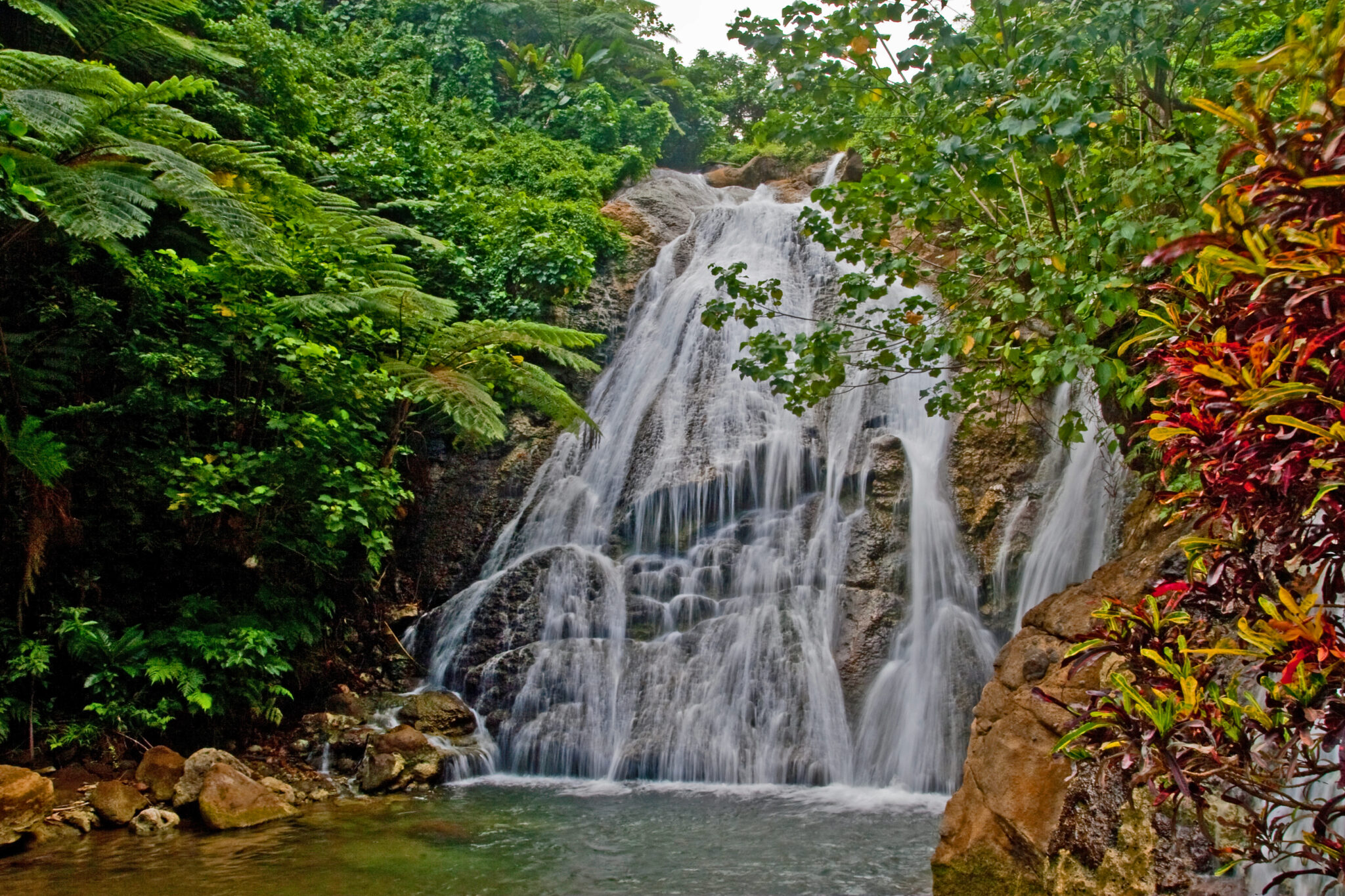 Waterfall,On,Maewo,Island,In,South,Pacific,Island,Nation,Of