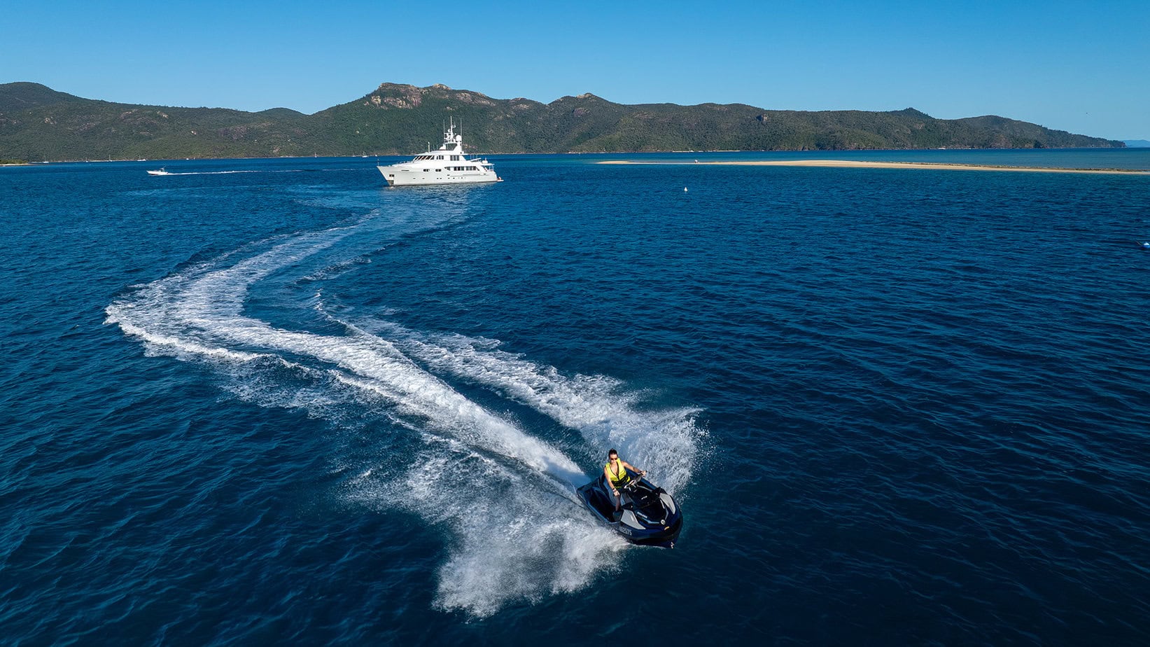 Whitsundays Charter Yacht Pleiades II in the Whitsunday Islands with watersports and jetski