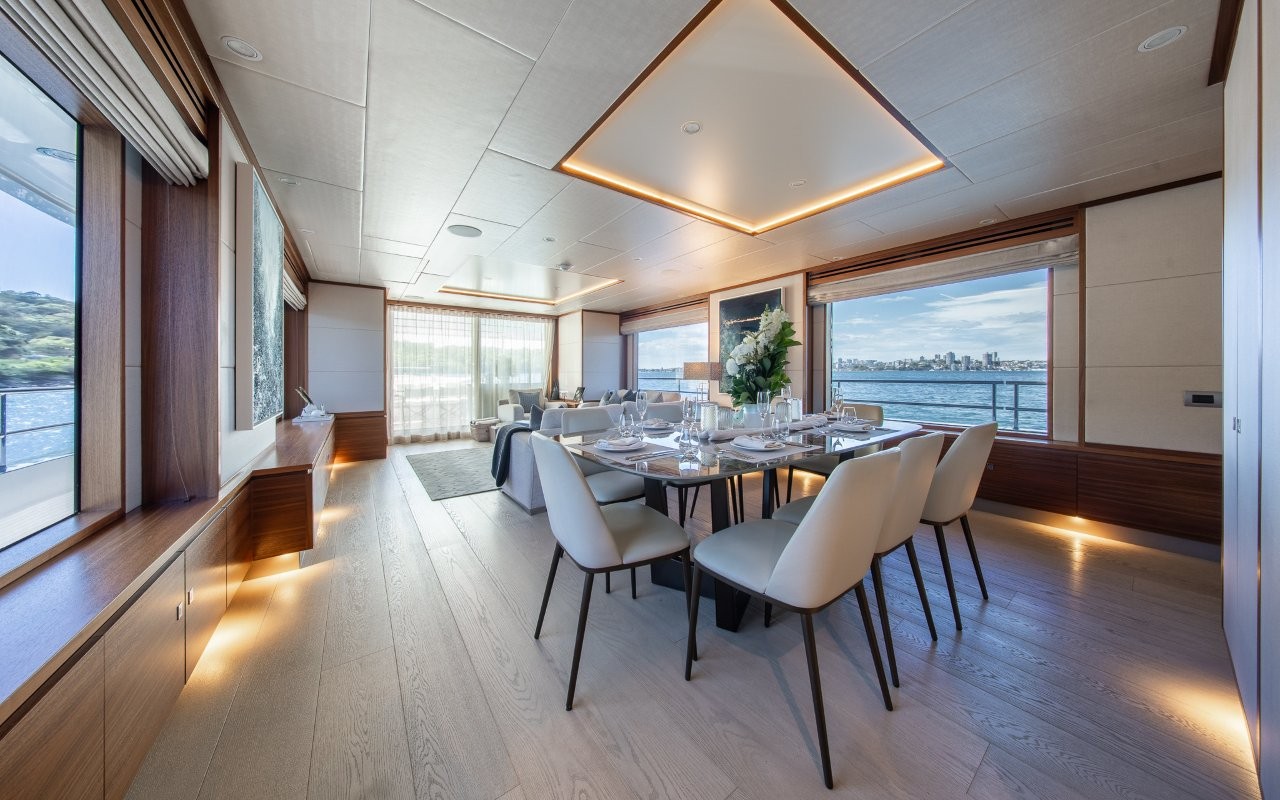 Saloon Dining Whitsundays Charter Yacht